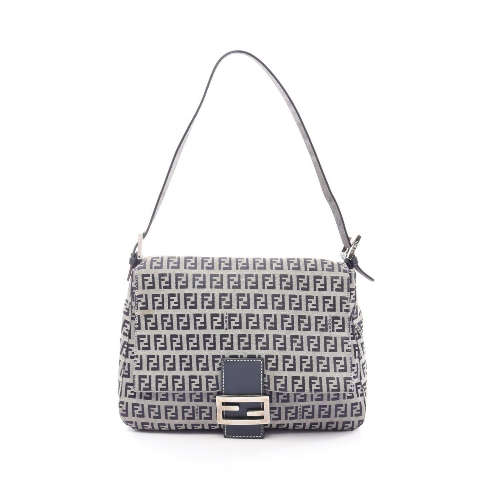 Handbag canvas leather shoulder bag by Fendi: Handbag canvas leather shoulder bag by Fendi Canvas and leather combine in this versatile shoulder bag from Fendi, available in two stylish colors. Measuring 22cm x 29cm x 11.5cm, it offers a compact 