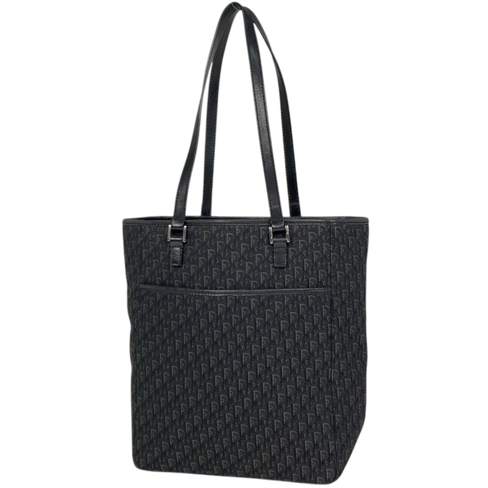 Christian Dior Handbag Tote Bag Canvas: Christian Dior Handbag Tote Bag Canvas Canvas tote bag from Christian Dior's Trotter line, featuring a black canvas material and classic design. This timeless handbag measures 26cm x 22cm x 11cm and c