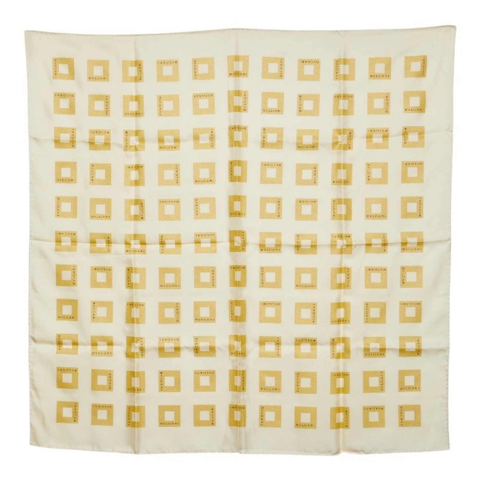 Bvlgari Scarf Silk: Bvlgari Scarf Silk Silk scarf from Bvlgari, featuring a classic white and yellow design. Made with high-quality silk, this scarf measures 86cm x 86cm in size. A timeless accessory for everyday wear. I