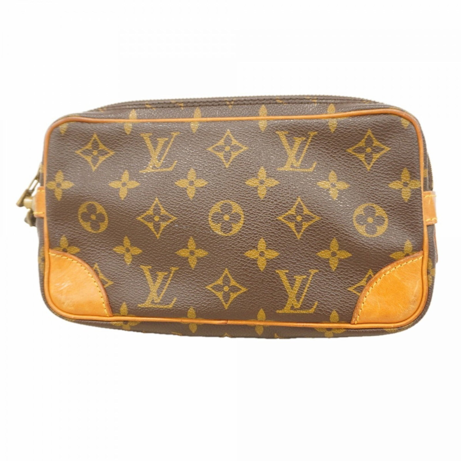 Clutch Louis Vuitton Bag: Clutch Louis Vuitton Bag Brown Louis Vuitton M51827 Clutch Bag. This compact, brown clutch measures 12cm x 21cm x 4cm and features the iconic Louis Vuitton design. With its classic style and signature