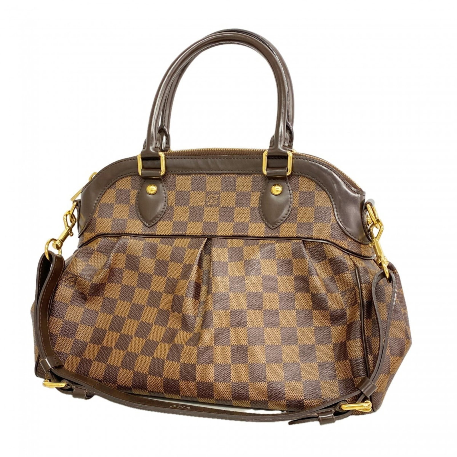 Louis Vuitton Handbag: Louis Vuitton Handbag Ebene Louis Vuitton Handbag, measuring 25.5cm x 34cm x 14cm, boasts its signature monogram pattern and classic design. This women's handbag features a timeless combination of sty