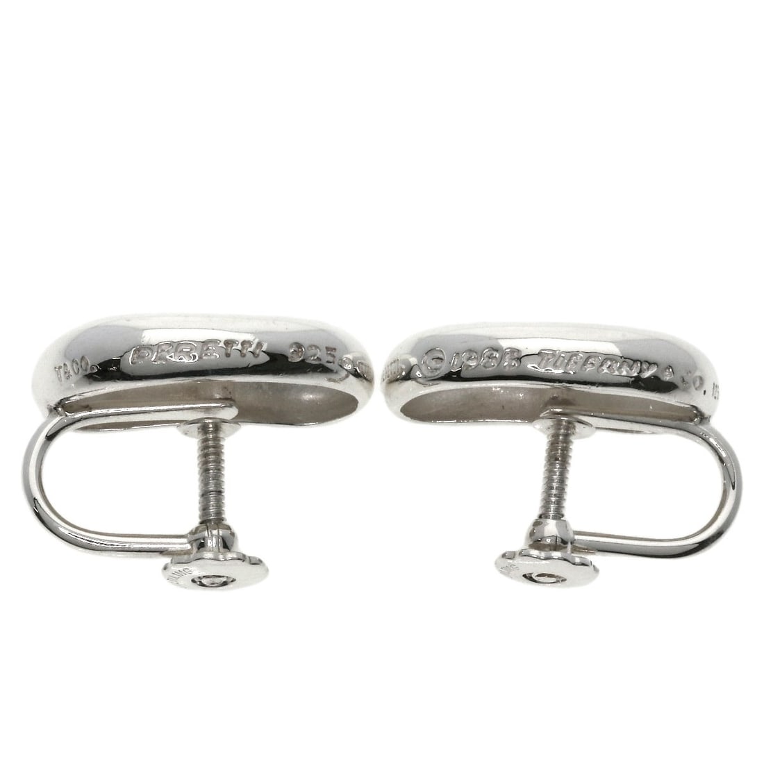 Silver Tiffany Bean Earring & Co - 3