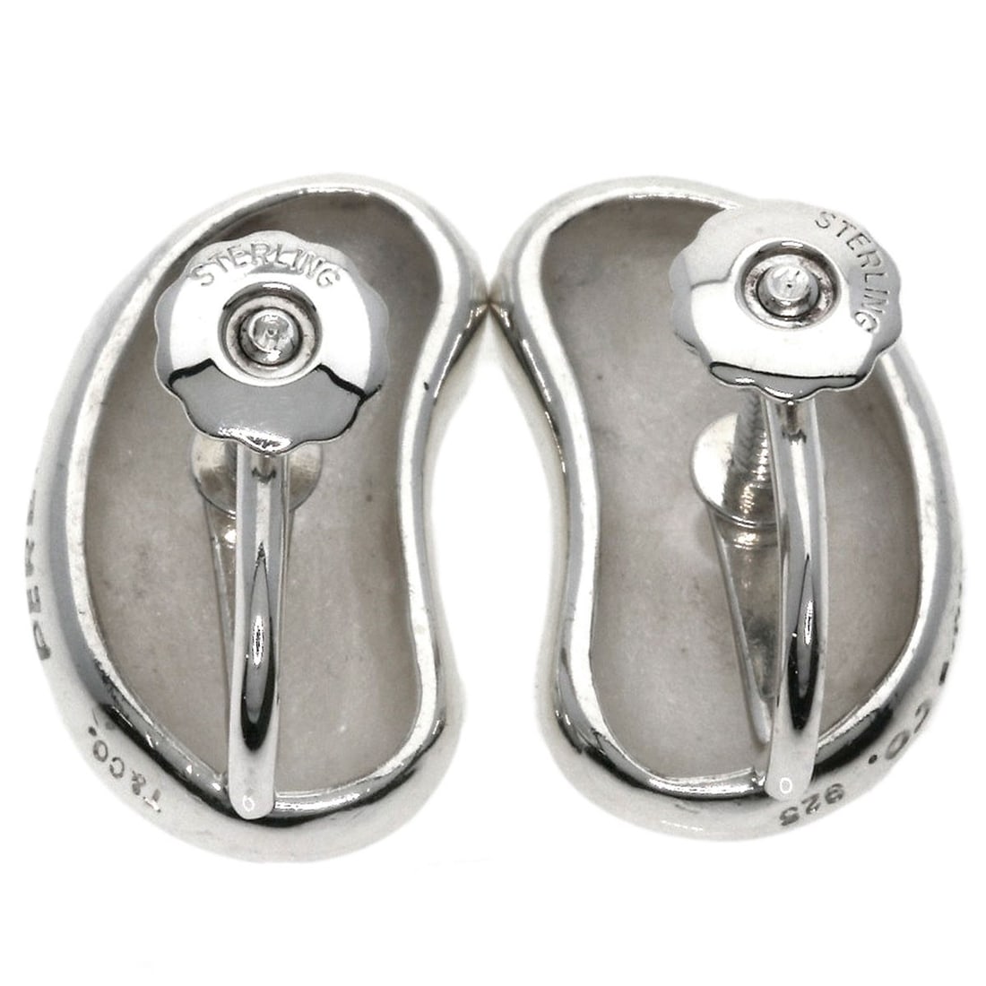 Silver Tiffany Bean Earring & Co - 4