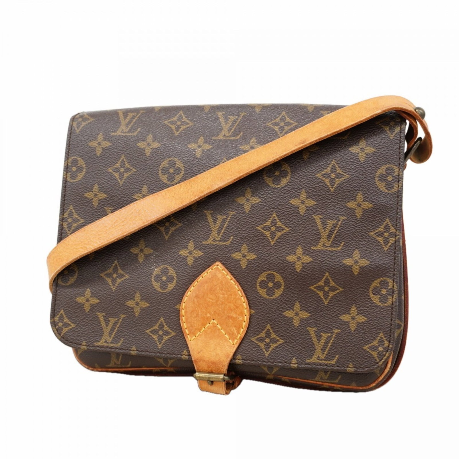 Shoulder Bag By Louis Vuitton: Shoulder Bag By Louis Vuitton Brown Louis Vuitton shoulder bag with classic design, measuring 22cm x 25cm x 8cm. The iconic monogram pattern adds a touch of sophistication to this stylish accessory. A