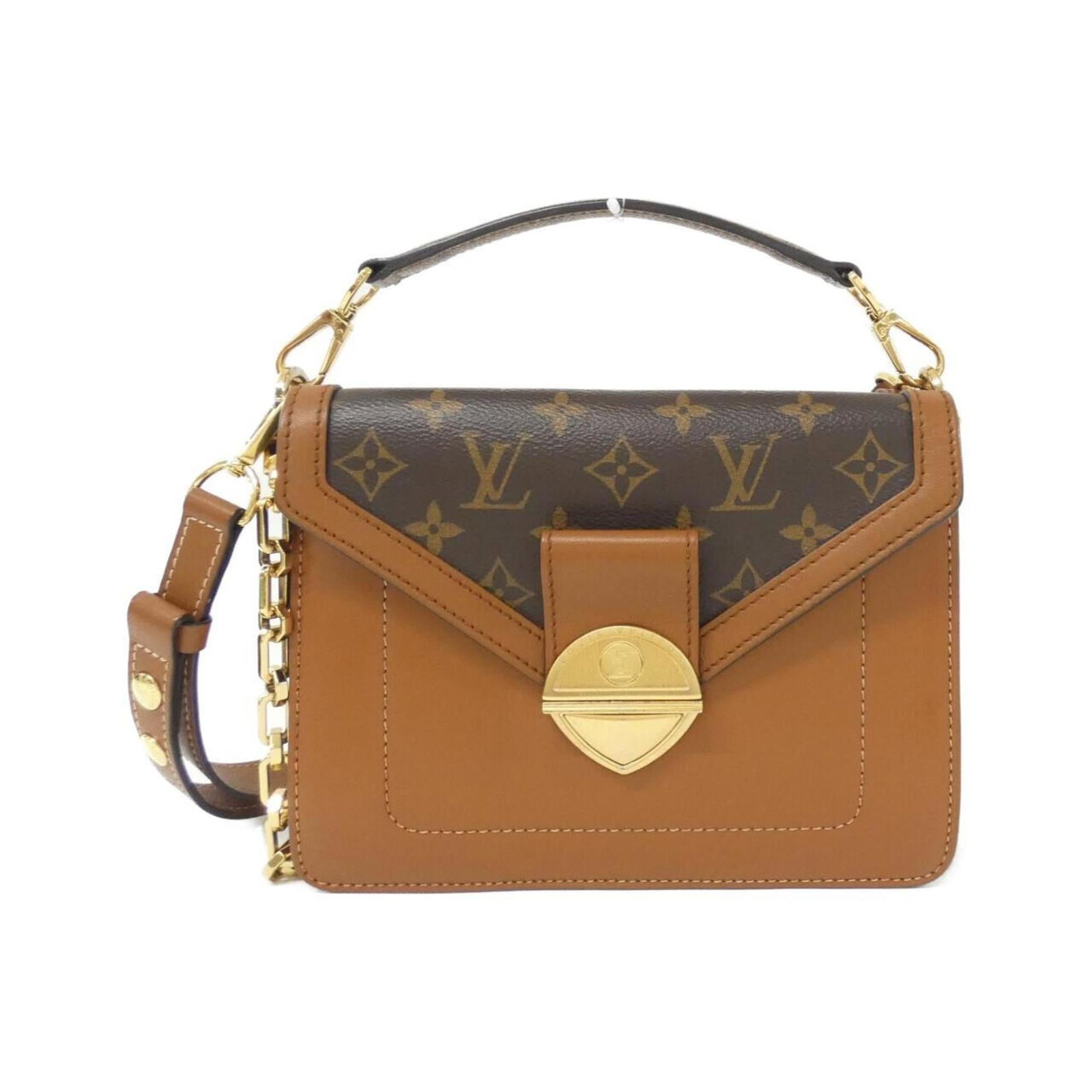 Coated Canvas Shoulder Bag By Louis Vuitton: Coated Canvas Shoulder Bag By Louis Vuitton Marron, Monogram Coated Canvas Shoulder Bag by Louis Vuitton. This stylish shoulder bag boasts a classic design and a durable coated canvas material that ad