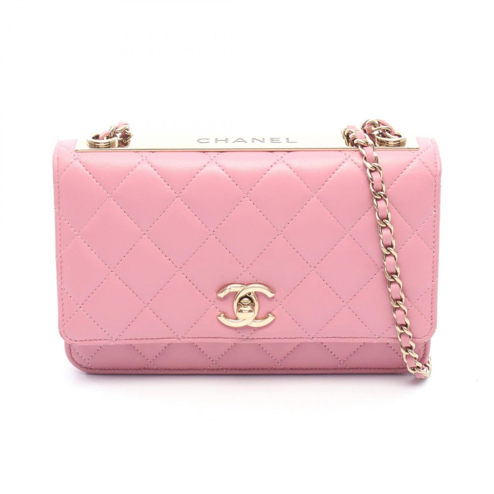 Chanel Handbag Shoulder Bag Leather: Chanel Handbag Shoulder Bag Leather Chanel's Matelasse leather gives this shoulder bag a unique texture and visual interest, while the gold hardware adds a touch of luxury. The pink lambskin exterior 