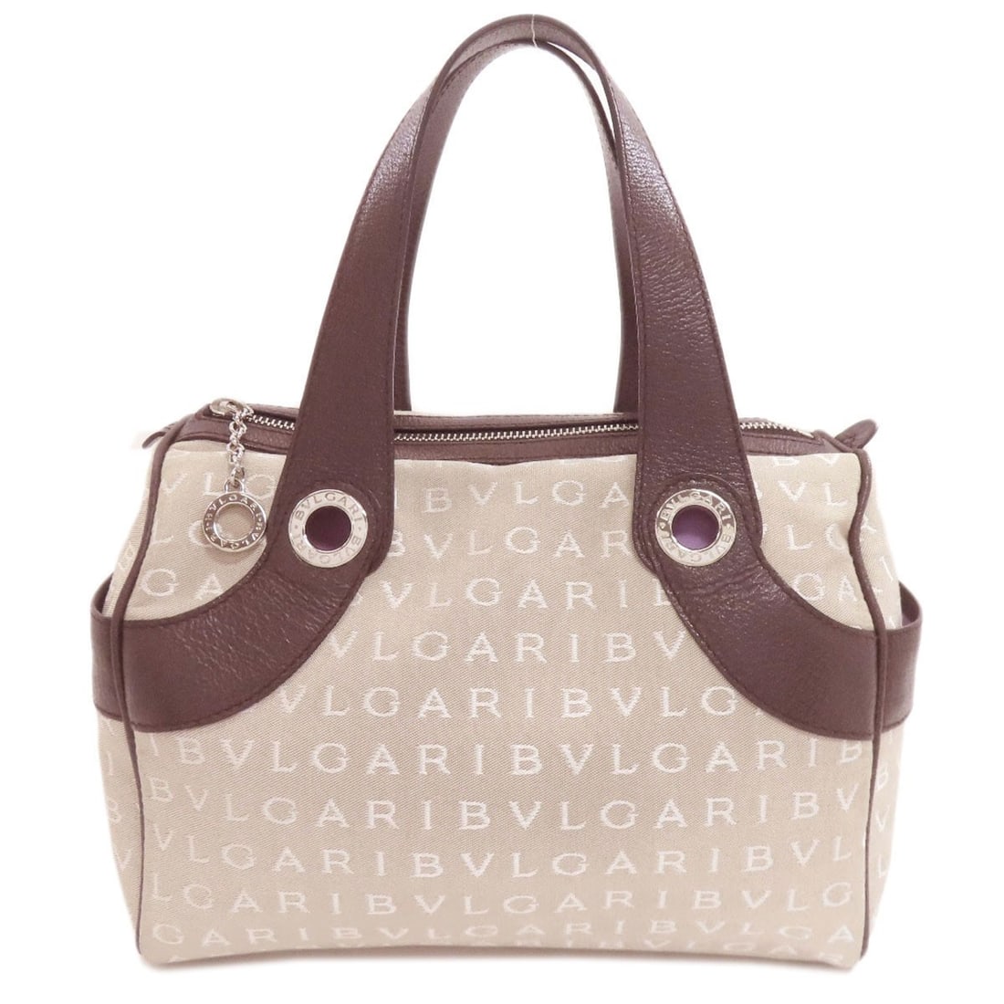 Bvlgari Logo Mania Mini Boston Handbag Canvas (1 of 15)