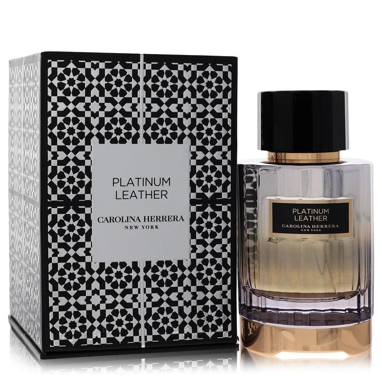 Platinum Leather by Carolina Herrera Eau De Parfum Spray (Unisex) 3.4 oz: Platinum Leather by Carolina Herrera Eau De Parfum Spray (Unisex) 3.4 oz Platinum Leather by Carolina Herrera Eau De Parfum Spray, a modern and luxurious fragrance released in 2018, combines masculine
