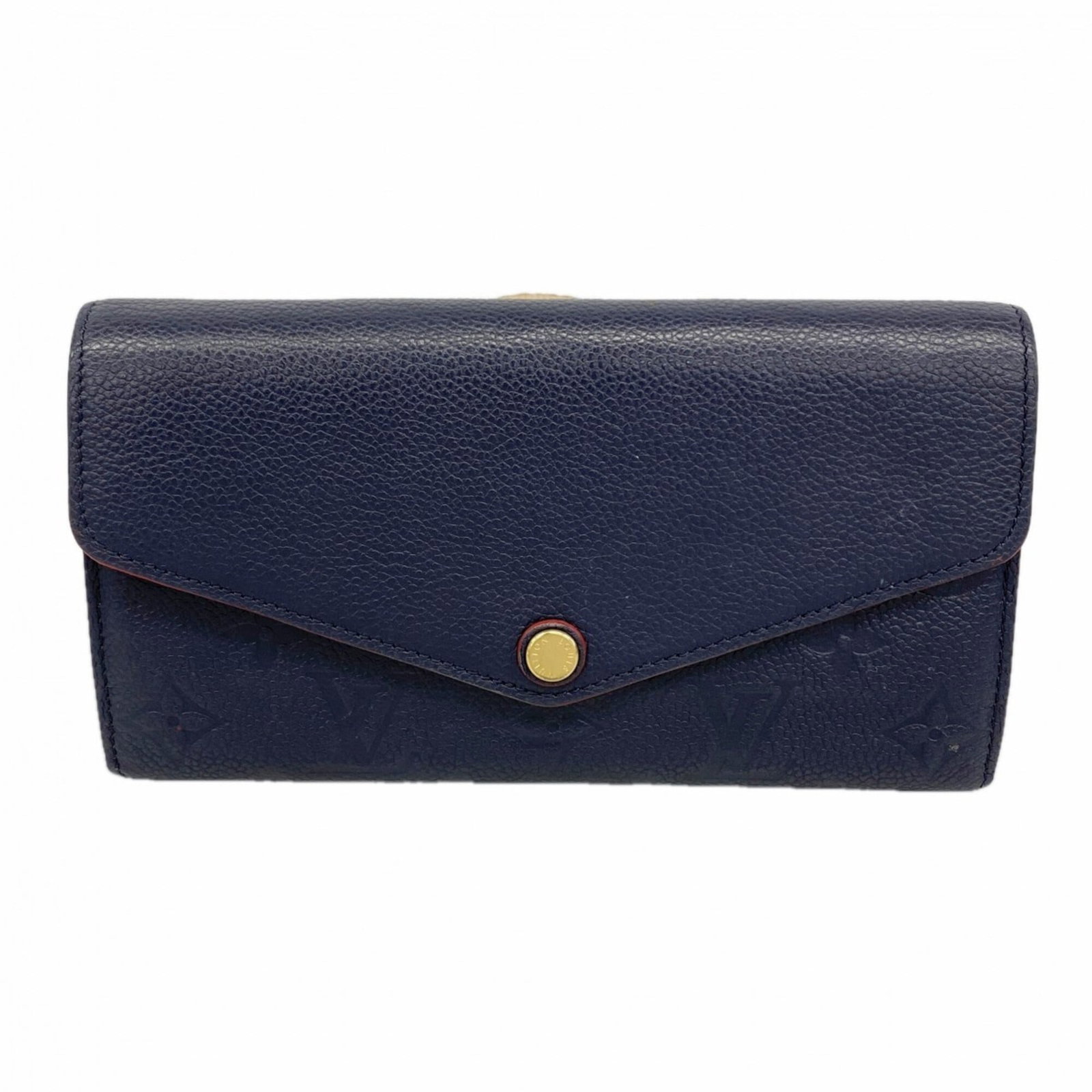 Long Bi Fold Wallet Louis Vuitton: Long Bi Fold Wallet Louis Vuitton Marine rouge Long Bi Fold Wallet by Louis Vuitton, measuring 10.5cm x 19cm x 2.5cm, features a classic bi-fold design with a signature from the artist, adding a