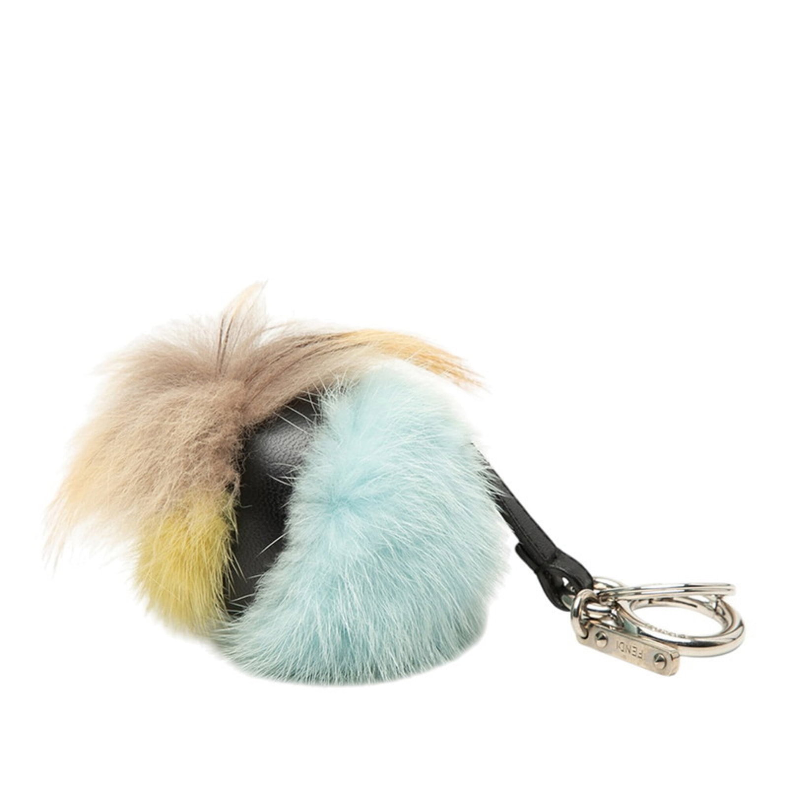 Fur leather keyring: Fur leather keyring Fur leather keyring with striking colors, available in Black, Blue, Brown, and Yellow. Made from high-quality materials, this stylish accessory measures 7cm x 7cm / 2.75'' x 2.75''