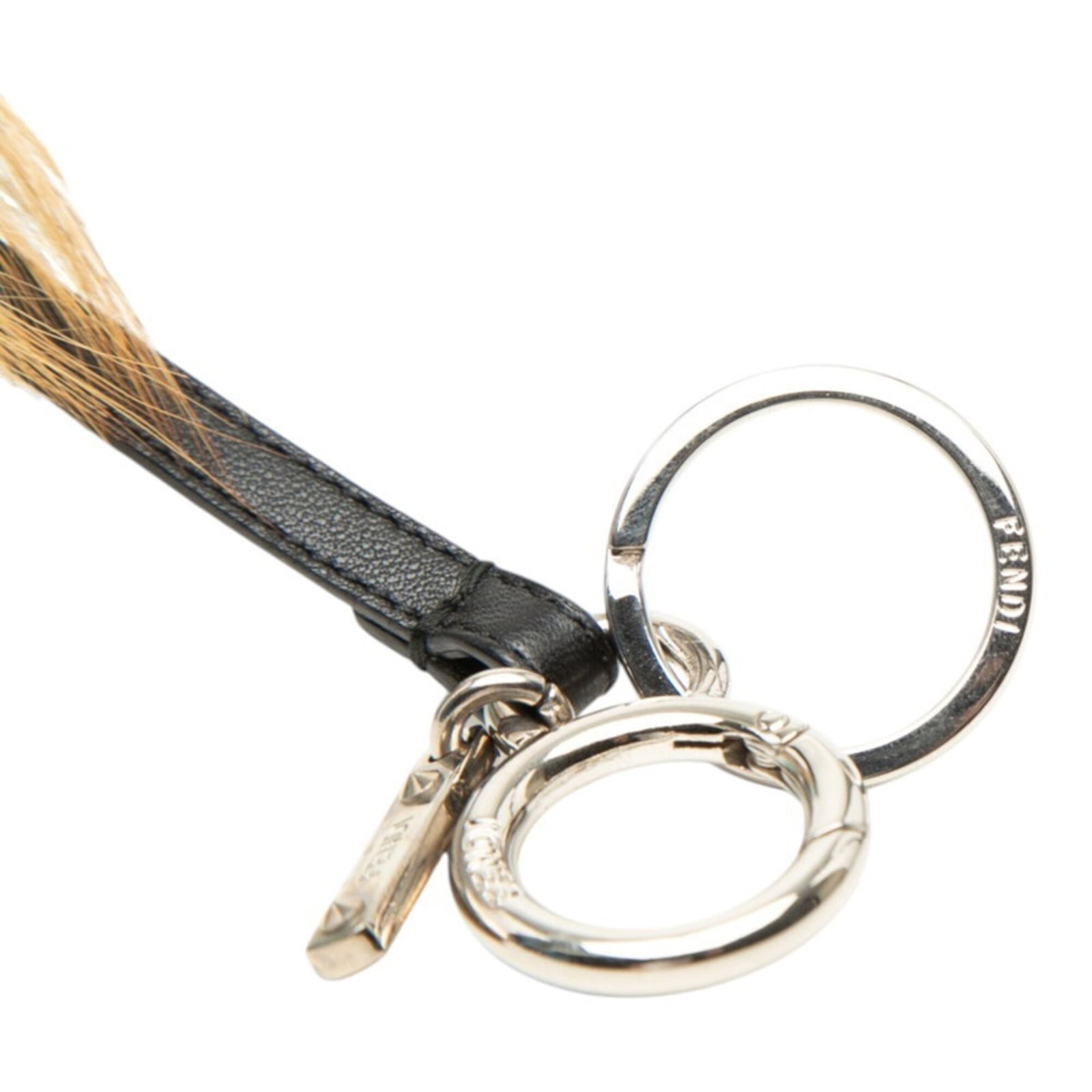 Fur leather keyring - 3