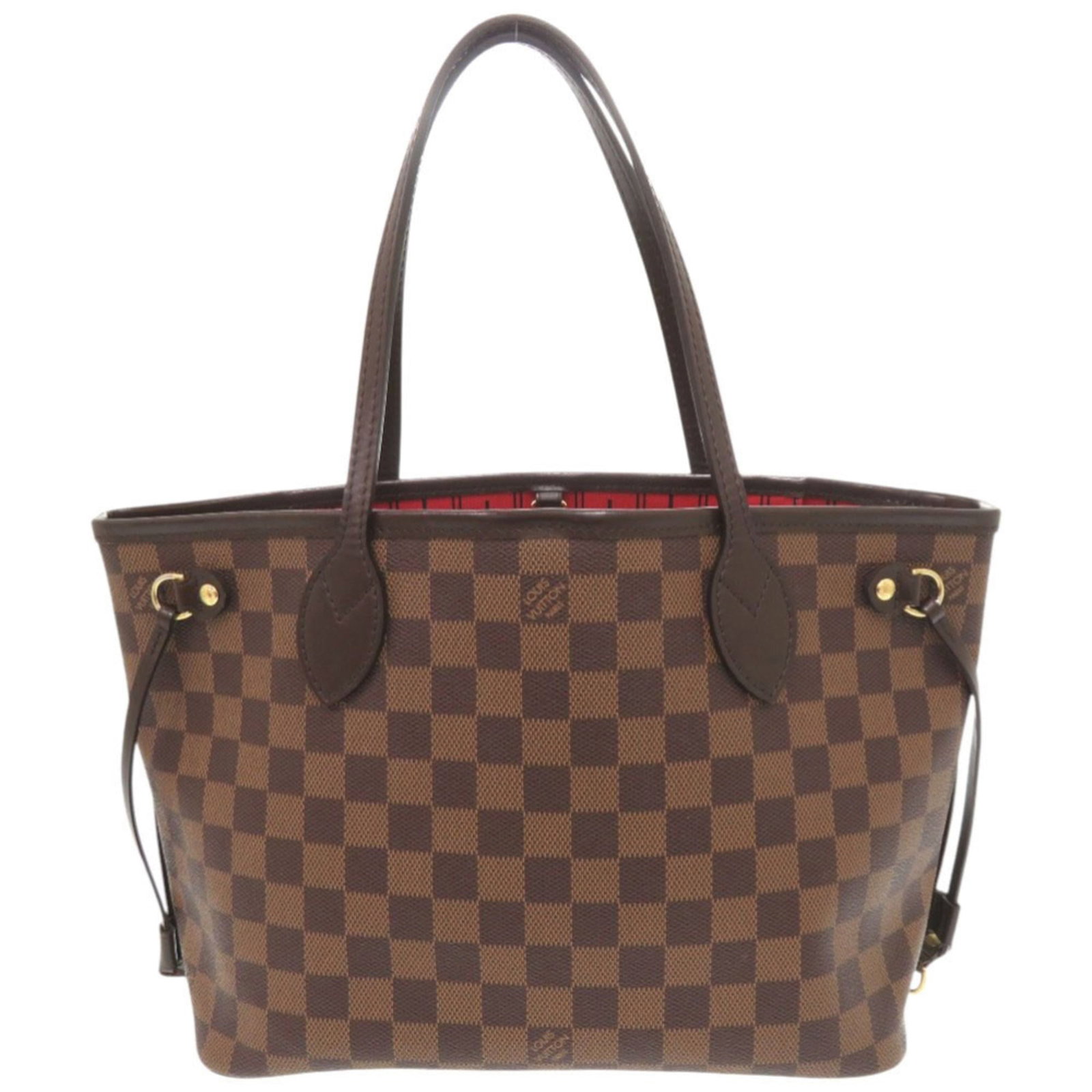 Vuitton Canvas Damier Bag Tote Louis: Vuitton Canvas Damier Bag Tote Louis Damier Canvas Tote Bag from Louis Vuitton. This classic bag features the iconic Damier pattern in brown and boasts a sturdy design with clean lines. Measuring 22cm