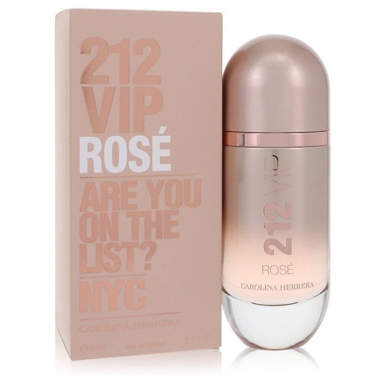 212 VIP Rose by Carolina Herrera Eau De Parfum Spray 2.7 oz: 212 VIP Rose by Carolina Herrera Eau De Parfum Spray 2.7 oz Champagne and roses open the way for an amber and musk-driven scent, embodying a confident woman who leads a life of independence and luxury