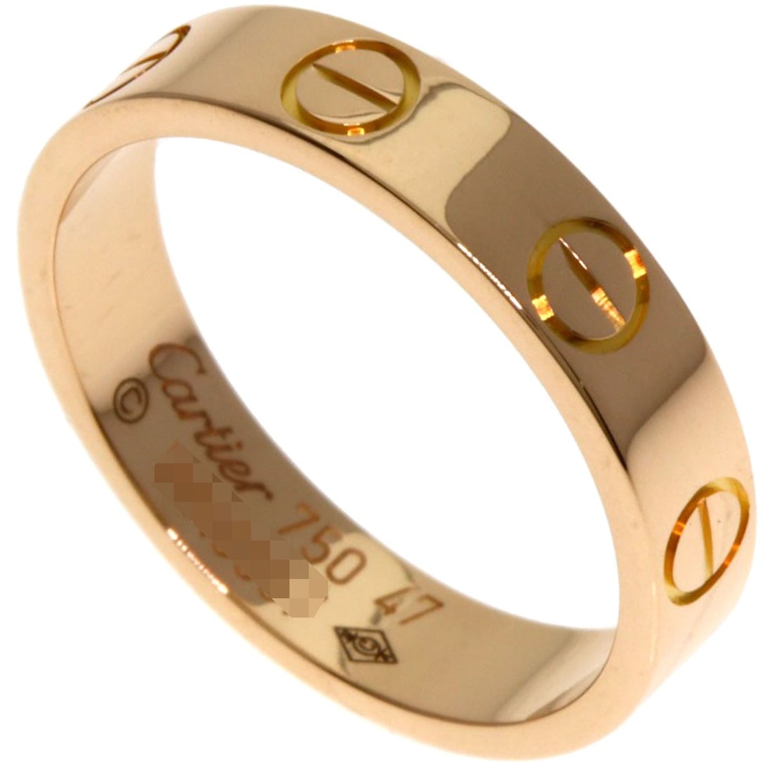 Love ring in pink gold ring K18 #47 by Cartier: Love ring in pink gold ring K18 #47 by Cartier K18 pink gold ring #47 by Cartier boasts a sleek, all-gold design with no main stone. The ring's purity and style are defined by its K18 material, making