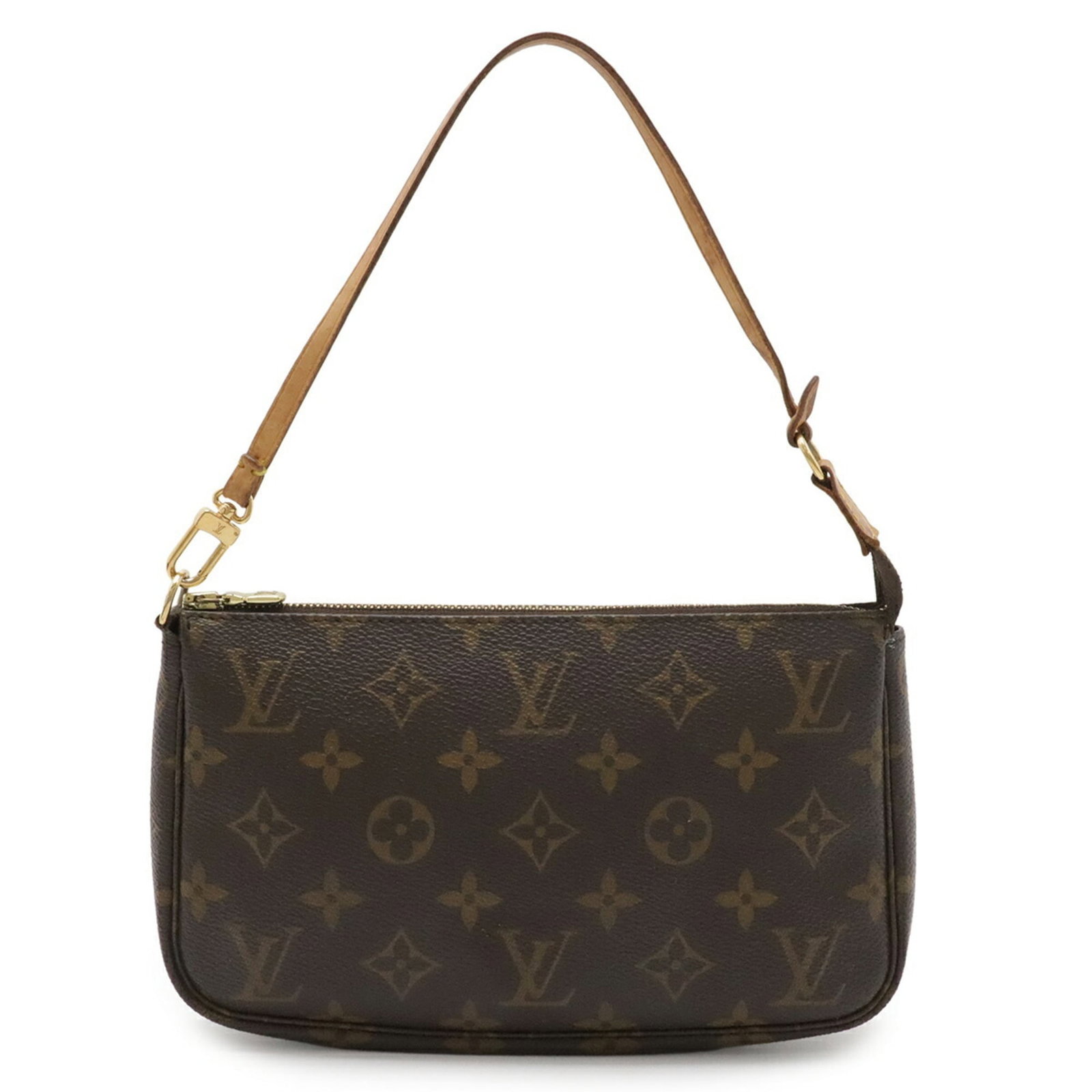 Vuitton Monogram Louis Pochette Handbag: Vuitton Monogram Louis Pochette Handbag Brown Monogram Louis Vuitton Pochette Handbag. Made from the iconic monogram pattern, this pochette handbag features a classic design with clean lines and a com