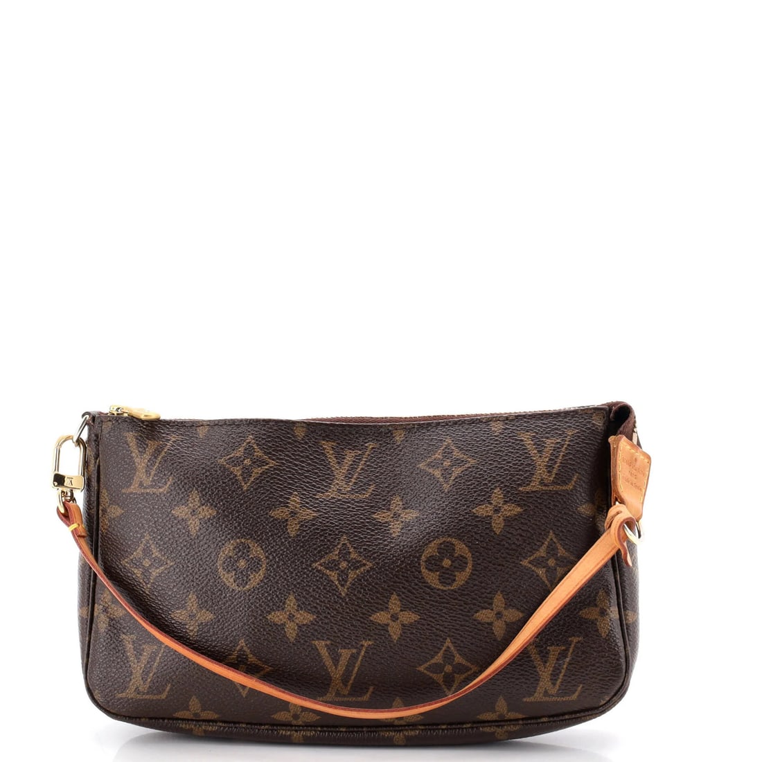 Canvas Monogram Pochette Accessoires Louis Vuitton: Canvas Monogram Pochette Accessoires Louis Vuitton Canvas Monogram Pochette Accessoires Louis Vuitton. This brown canvas pochette features the iconic monogram pattern and gold hardware, with a sturdy 