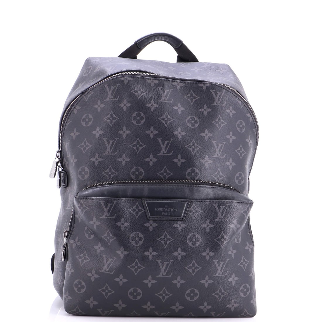 Discovery Eclipse Canvas Monogram Louis Vuitton Backpack: Discovery Eclipse Canvas Monogram Louis Vuitton Backpack Black Louis Vuitton Discovery Eclipse Canvas Monogram PM Backpack with heavy scuffs on the front and minor corner wear. This canvas coated back
