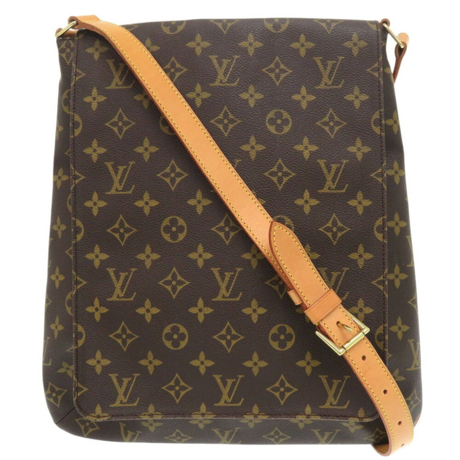 Monogram Louis Vuitton Shoulder Bag: Monogram Louis Vuitton Shoulder Bag Brown Monogram Louis Vuitton Shoulder Bag, 35cm x 31cm. This shoulder bag features the iconic monogram pattern in brown and has a classic design that exudes timeles
