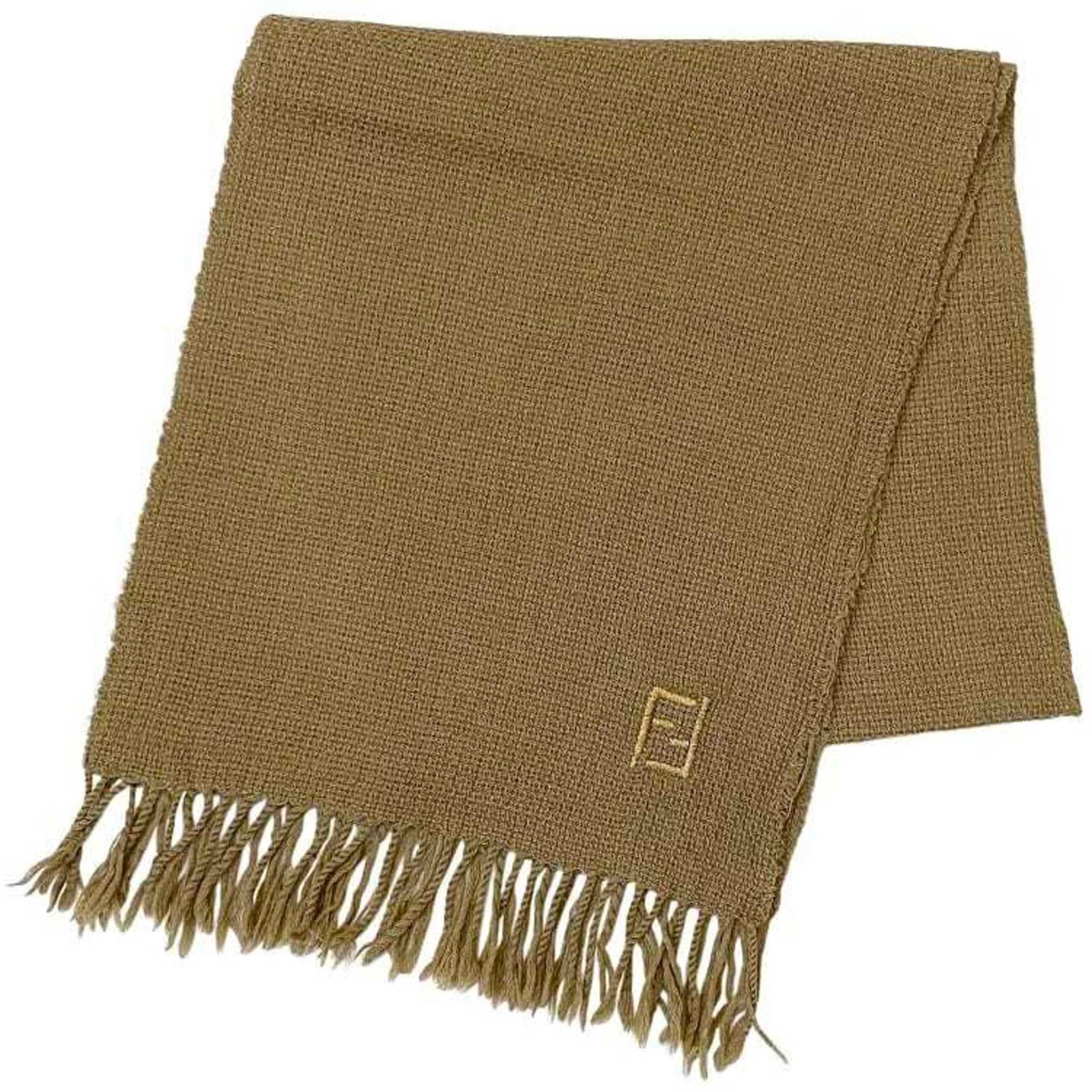 Fendi Stole: Fendi Stole Fendi's beige wool stole boasts an elegant size, measuring 1.46m x 32cm, perfect for adding a touch of sophistication to any outfit. Crafted from high-quality wool material, its understate