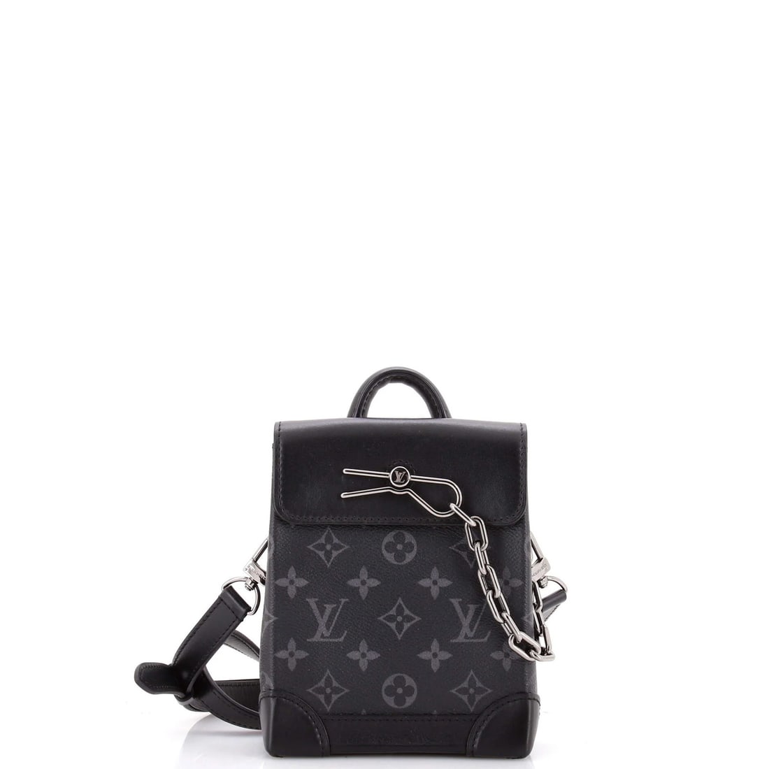 Louis Vuitton Nano Eclipse Steamer Bag Monogram Canvas: Louis Vuitton Nano Eclipse Steamer Bag Monogram Canvas Black Louis Vuitton Nano Eclipse Steamer Bag Monogram Canvas, featuring the iconic monogram pattern and cross body design. With its compact size 