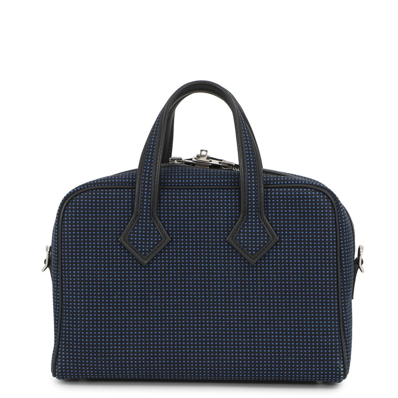 Hermes Handbag Shoulder Bag Swift Leather Canvas: Hermes Handbag Shoulder Bag Swift Leather Canvas Swift leather and canvas come together in sleek, modern design. This black Swift Leather Canvas shoulder bag from Hermes boasts clean lines and a