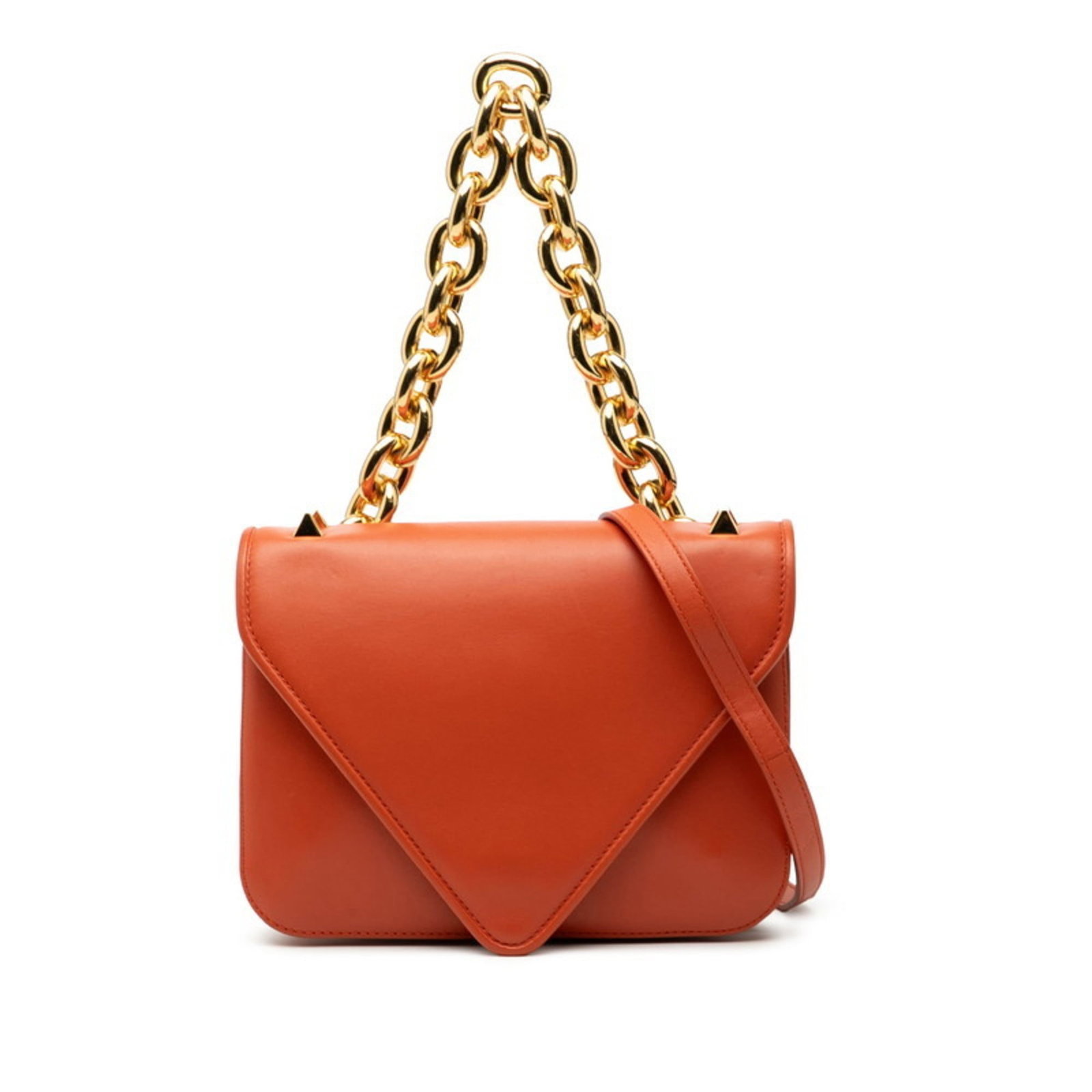 Veneta Leather Bag Shoulder Handbag: Veneta Leather Bag Shoulder Handbag Bottega Veneta's iconic shoulder bag features vibrant orange leather, complemented by a sturdy shoulder strap for effortless carrying. The sleek design and premium 