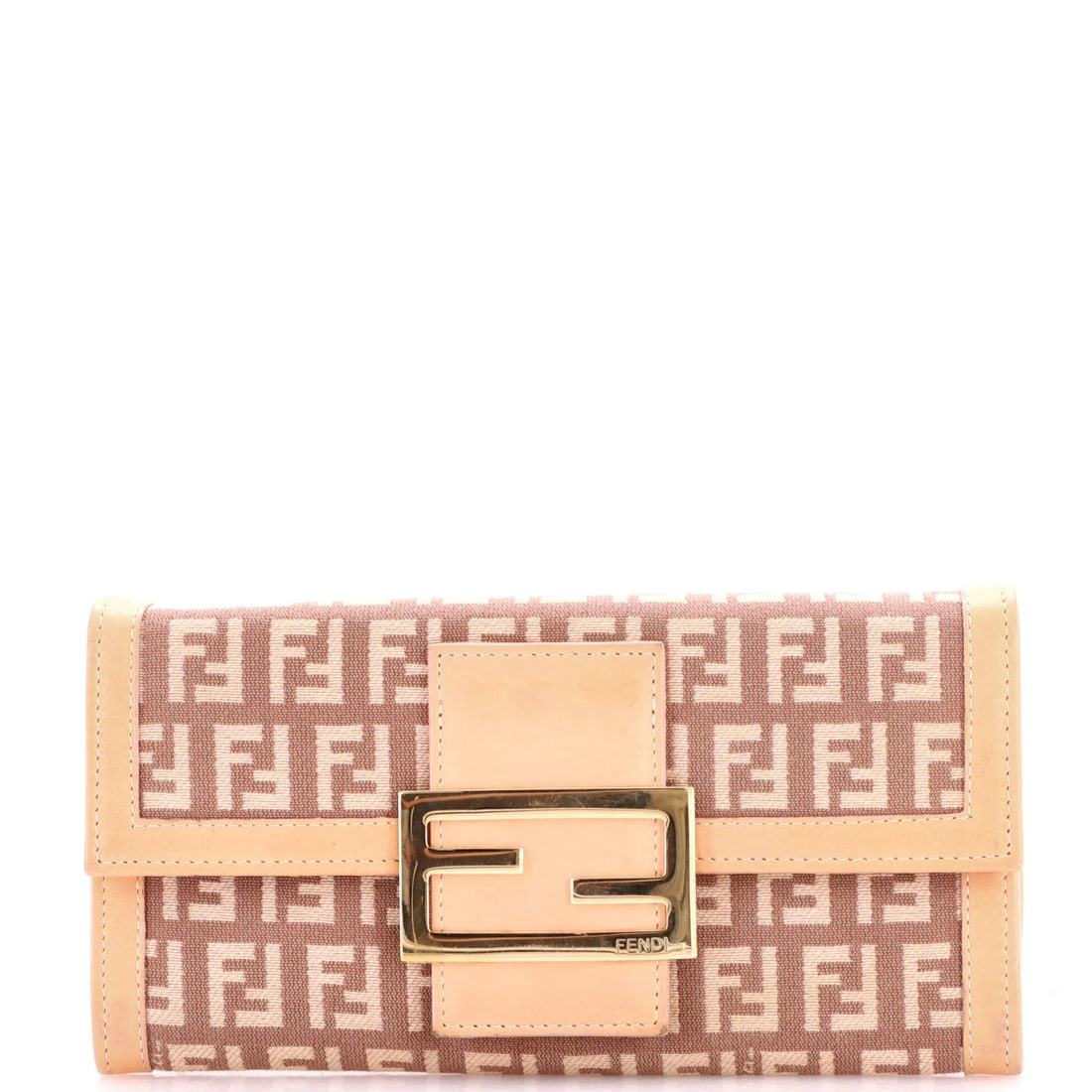 Fendi vintage wallet FF flap canvas zucchino continental: Fendi vintage wallet FF flap canvas zucchino continental Vintage Fendi FF Flap Continental Wallet in Neutral Zucchino Canvas. This classic design features a timeless canvas exterior with neutral color