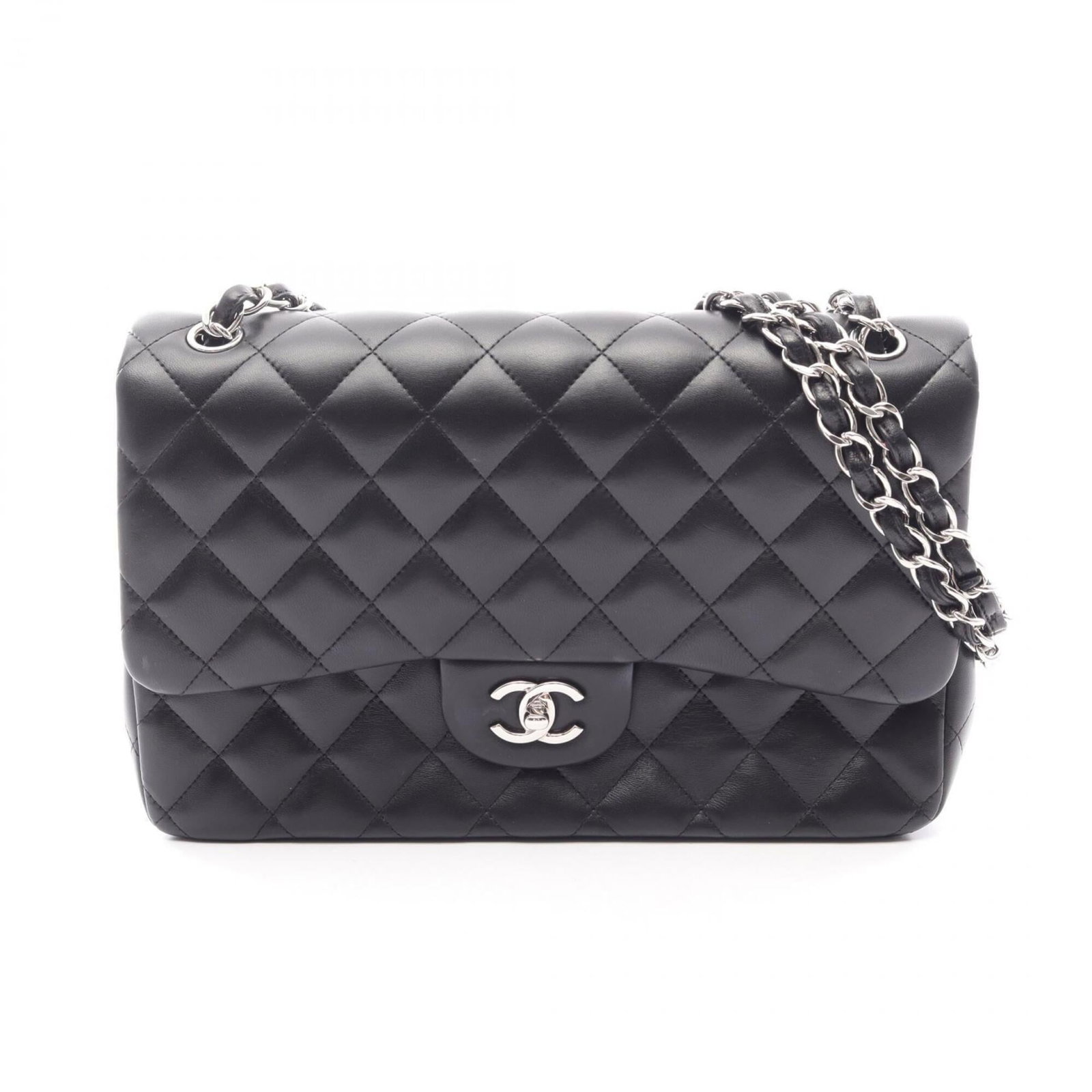 Chanel Handbag Shoulder Bag Leather: Chanel Handbag Shoulder Bag Leather The Chanel MPN A58600 Shoulder Bag features sleek, classic design with high-quality lambskin leather construction in black. Its compact size and timeless style make