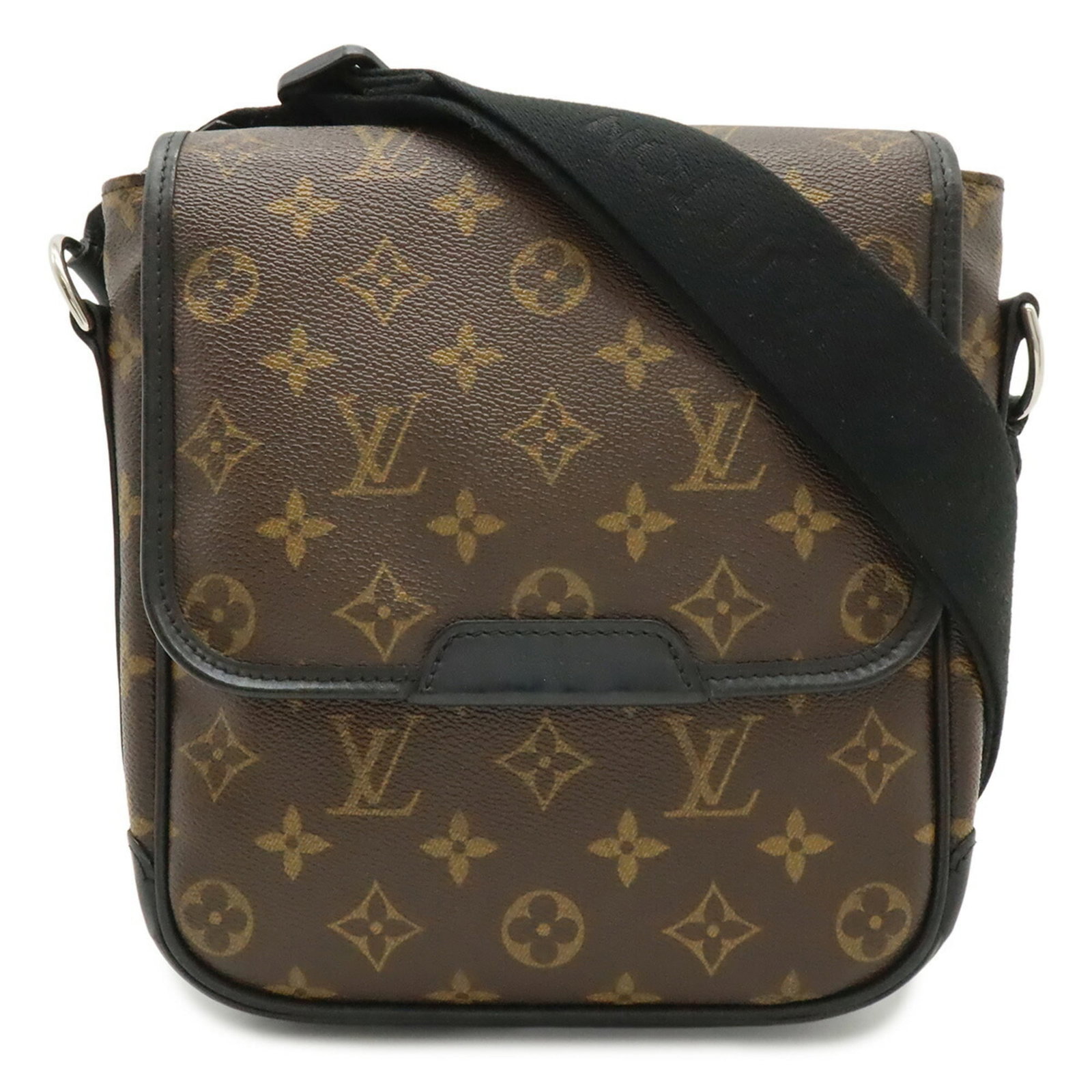 Louis Vuitton Shoulder Bag Monogram Leather: Louis Vuitton Shoulder Bag Monogram Leather Monogram Leather Shoulder Bag in Black and Brown. This Louis Vuitton shoulder bag boasts the iconic Monogram pattern, crafted from high-quality leather in b