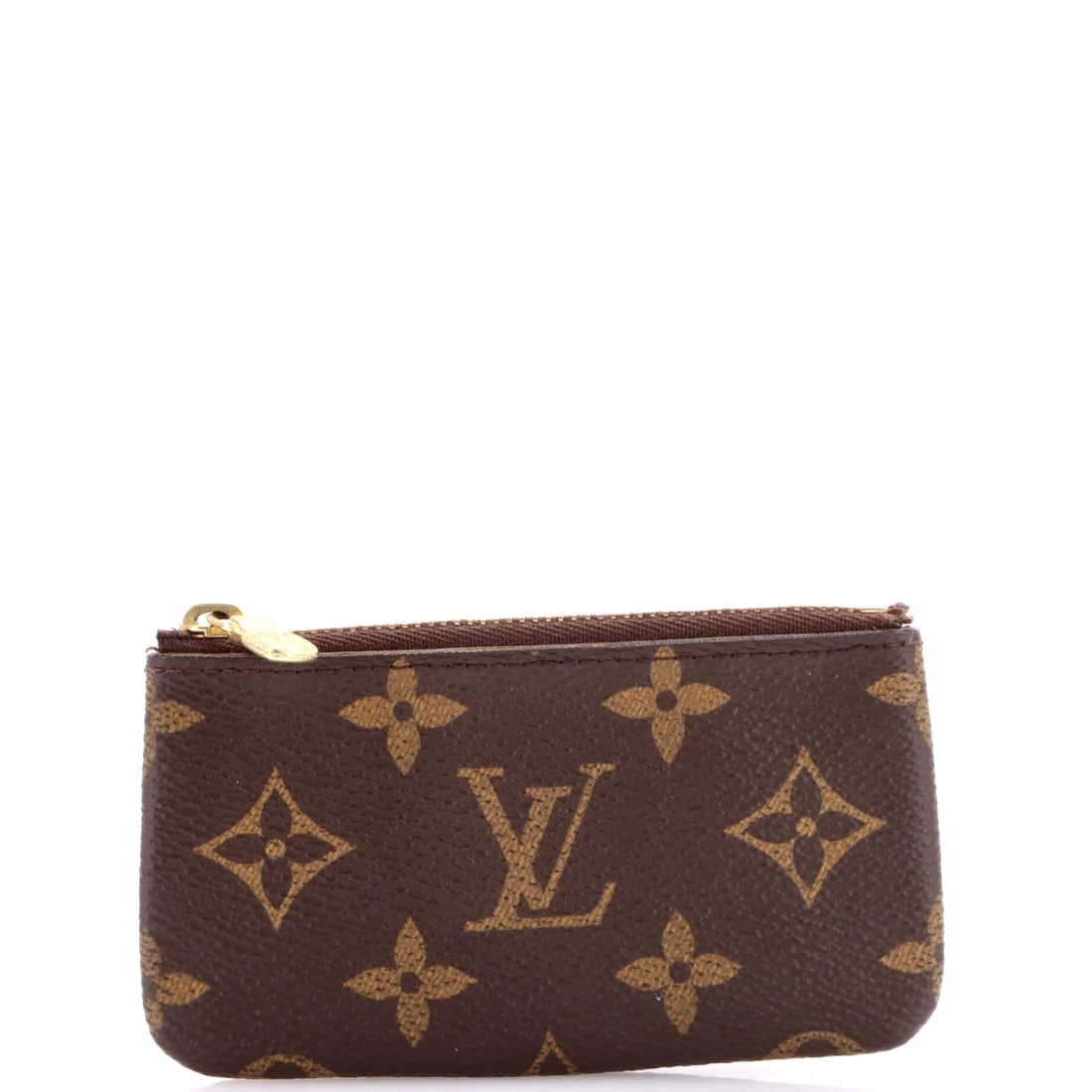 Monogram canvas key pouch from Louis Vuitton: Monogram canvas key pouch from Louis Vuitton The Louis Vuitton Monogram Canvas Key Pouch boasts classic style with its timeless brown canvas exterior and gold hardware. With a subtle leather interior,