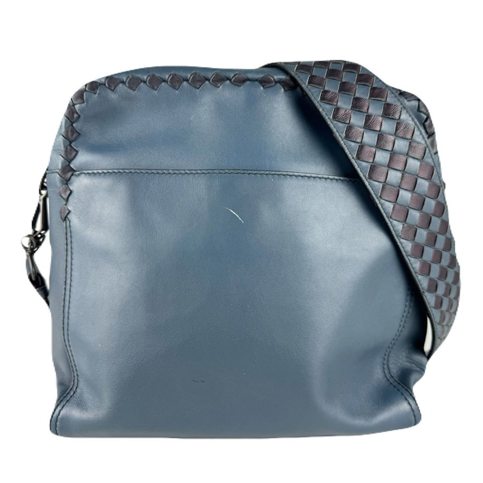 Bottega Veneta Shoulder Bag Leather: Bottega Veneta Shoulder Bag Leather Bottega Veneta's signature leather craftsmanship shines in this sleek shoulder bag, featuring a timeless black and dark blue color palette. Made from high-quality