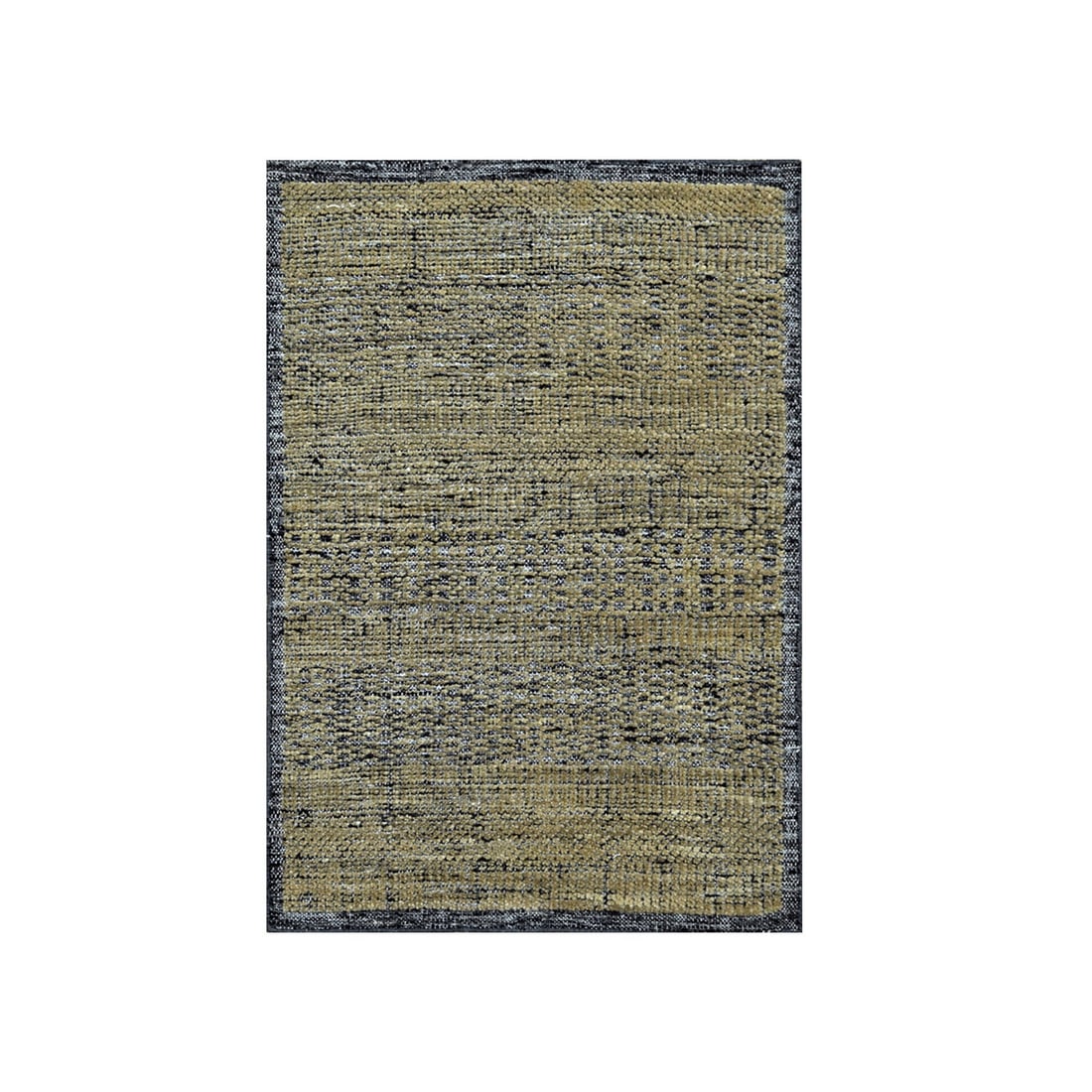 Black Brown Oxidized Grass Design 100% Wool Hand Knotted Mat Rug: Black Brown Oxidized Grass Design 100% Wool Hand Knotted Mat Rug Hand-knotted with precision, this modern wool rug boasts an elegant oxidized grass design in rich brown hues. Made from 100% natural fi