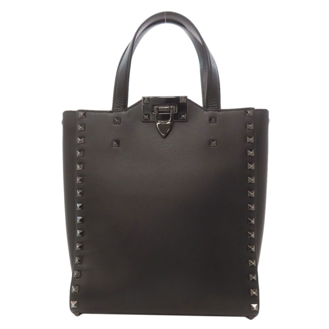 Studs Handbag Leather Valentino: Studs Handbag Leather Valentino Studs Handbag Leather Valentino - A sleek and sophisticated black leather handbag from the renowned Italian fashion house VALENTINO. Crafted with high-quality materials