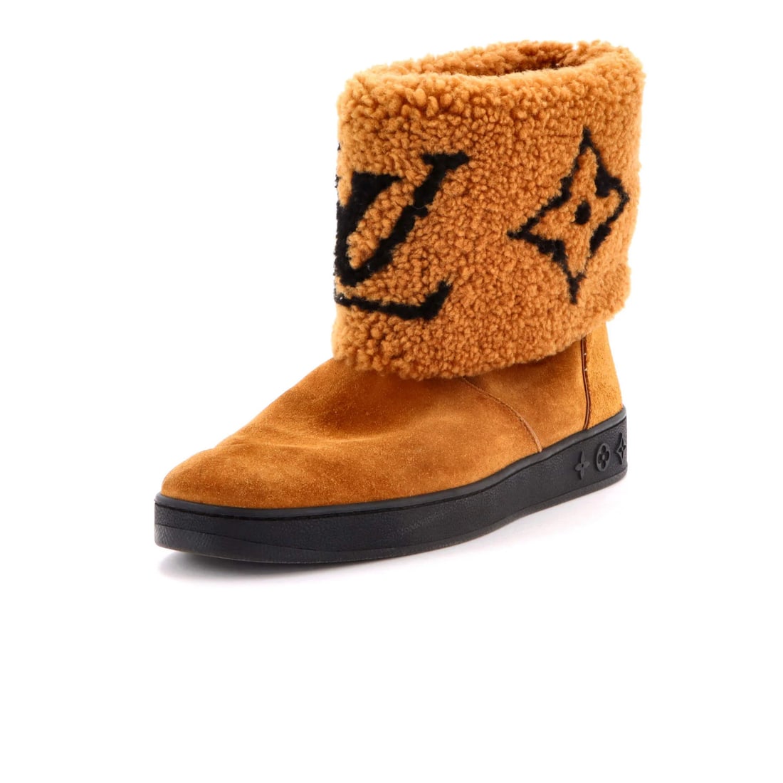Women's Louis Vuitton Suede Flat Snowdrop Shearling Boots Ankle (1 of 6)