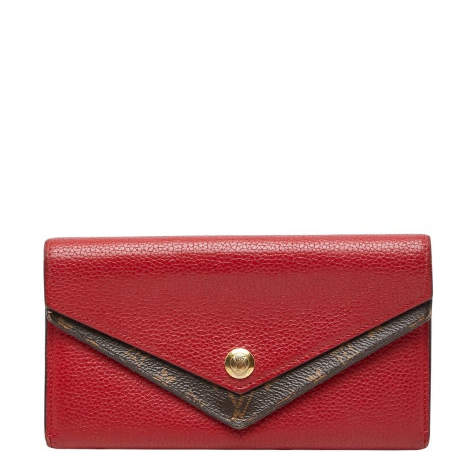 Leather Pvc Bi Fold Wallet Louis Vuitton: Leather Pvc Bi Fold Wallet Louis Vuitton Red brown leather and PVC bi-fold wallet from Louis Vuitton, measuring 10cm x 19cm x 2cm. This long wallet features a classic design with a signature touch, be