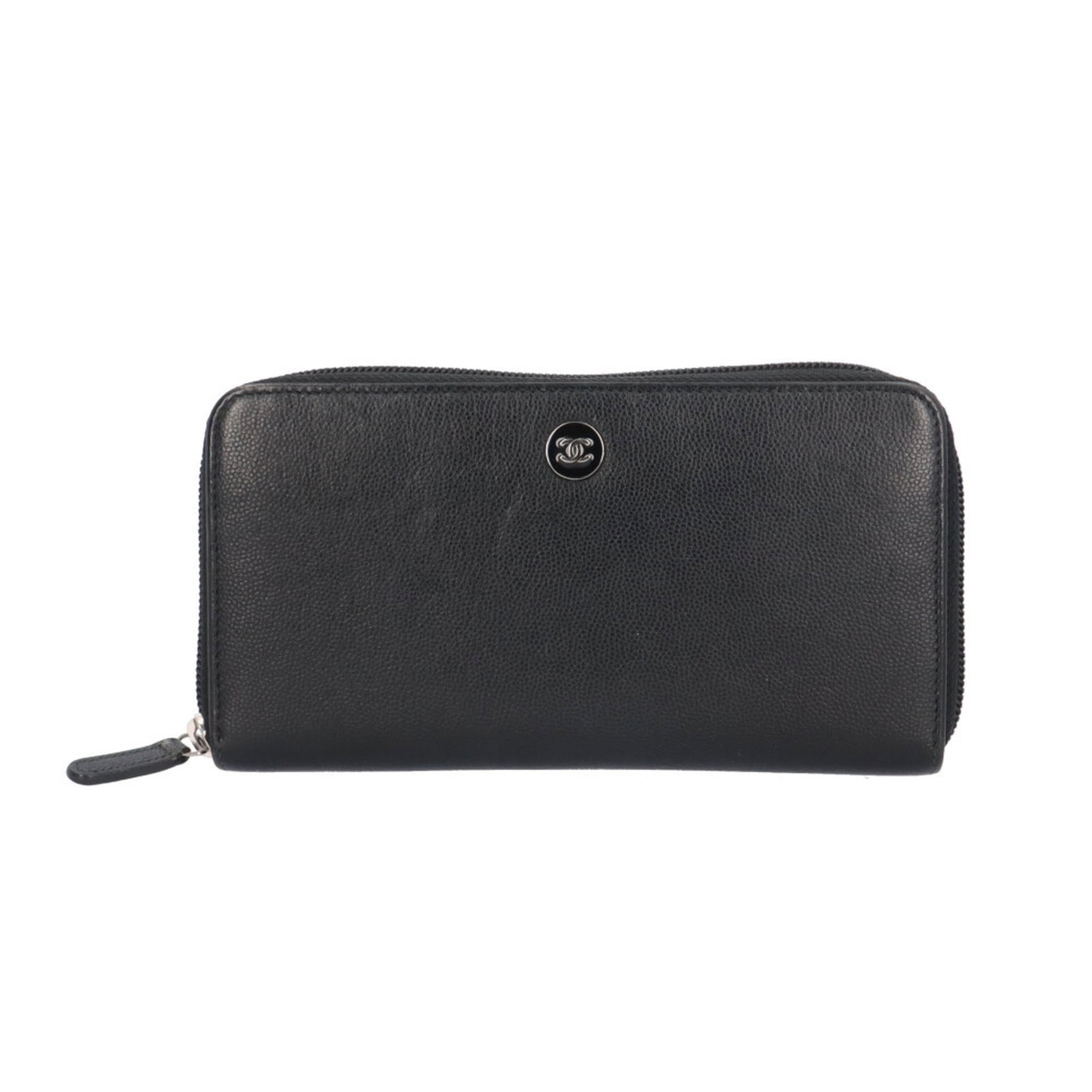 Chanel Coin Purse/ Coin Case Leather: Chanel Coin Purse/ Coin Case Leather This sleek Chanel coin purse/coin case is crafted from high-quality black leather, featuring a classic design that exudes timeless elegance. Measuring 10.5cm x 19c