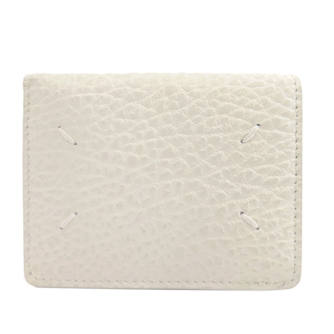Maisonmargiela Logo Card Case Leather: Maisonmargiela Logo Card Case Leather White leather card case with Maisonmargiela logo. Made from high-quality materials, this card case features a classic design with clean lines and a simple white e