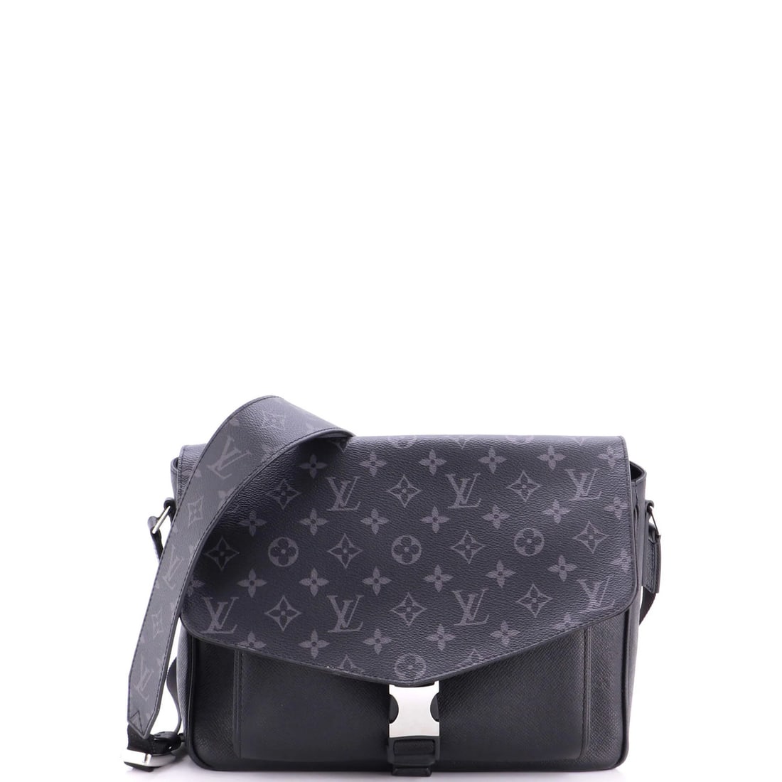 Louis Vuitton Taigarama Messenger Flap Outdoor Monogram: Louis Vuitton Taigarama Messenger Flap Outdoor Monogram Black Louis Vuitton Taigarama Messenger Flap Outdoor Monogram cross body bag with canvas coated exterior and silver hardware, featuring a classi