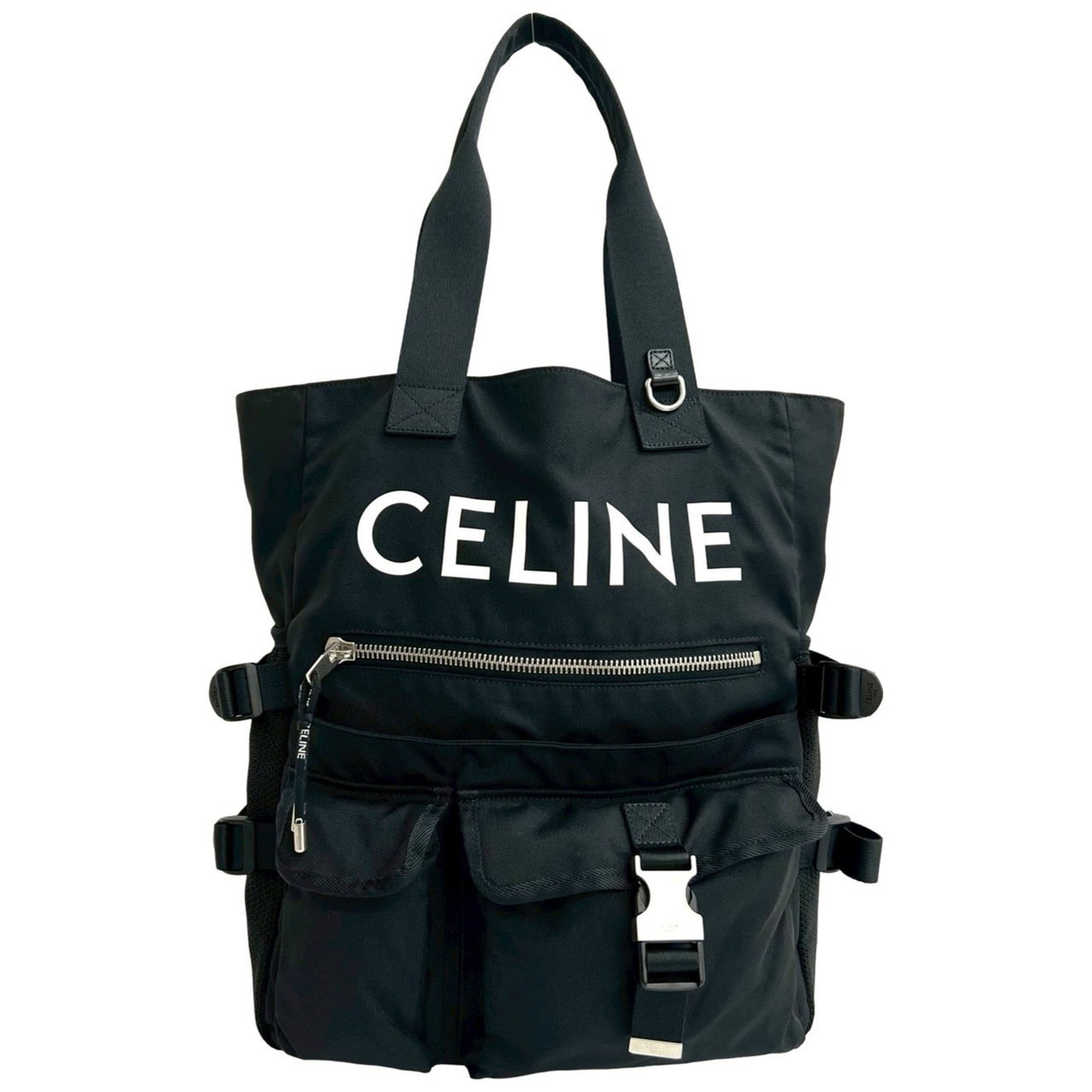 Nylon Celine Bag Handbag To Tote Shoulder: Nylon Celine Bag Handbag To Tote Shoulder Nylon Celine Bag Handbag To Tote Shoulder in Black Features a size of 37cm x 31cm x 12cm, making it a compact and versatile accessory. The bag's material is n