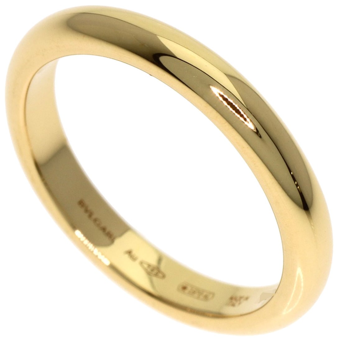 K18 Yellow Gold Bvlgari Wedding Ring: K18 Yellow Gold Bvlgari Wedding Ring K18 Yellow Gold Bvlgari Wedding Ring features a luxurious gold metal exterior, crafted from high-purity K18 yellow gold. This elegant ring boasts a classic design 