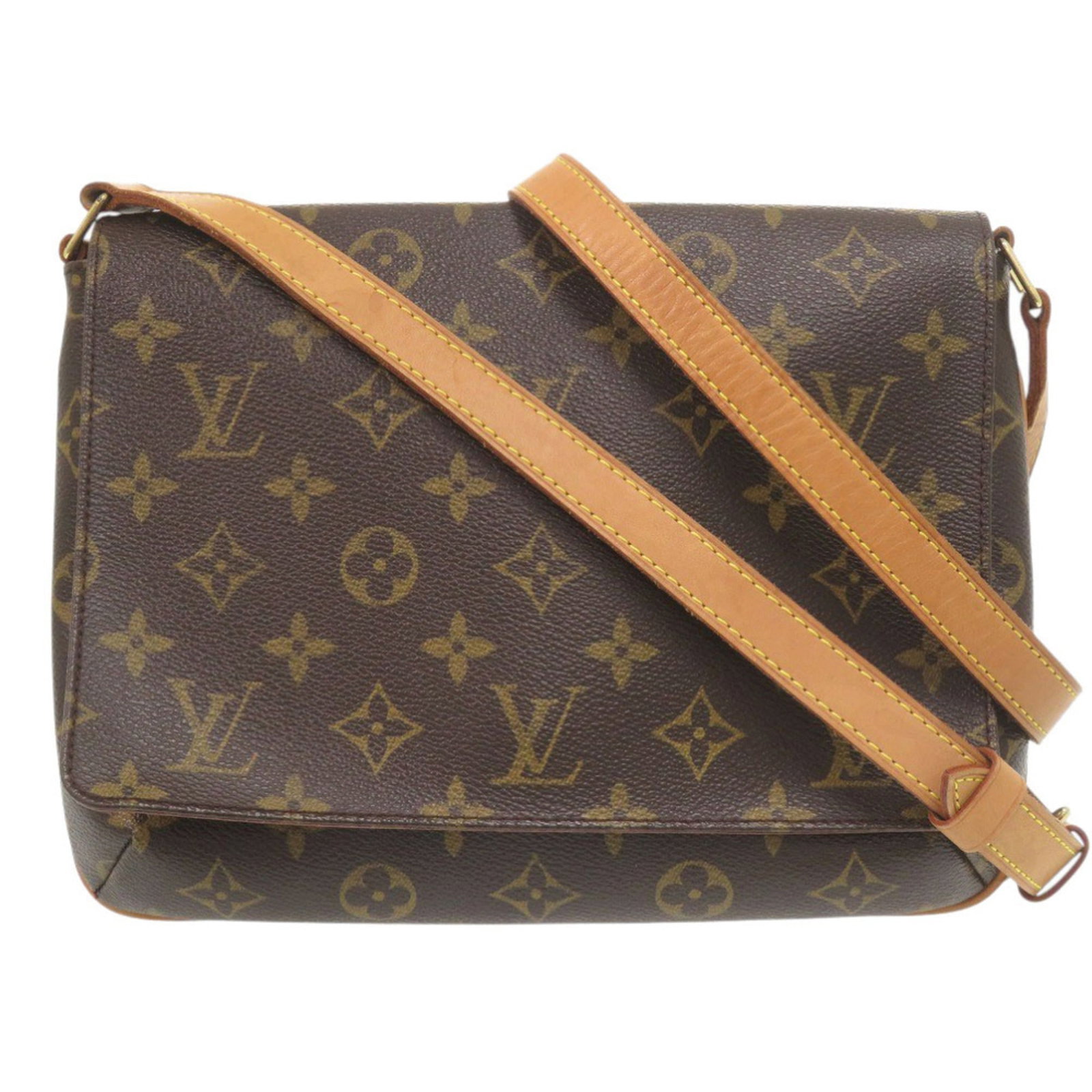Monogram Louis Vuitton Shoulder Bag: Monogram Louis Vuitton Shoulder Bag Monogram Louis Vuitton Shoulder Bag. This luxurious shoulder bag features the iconic Monogram pattern in rich brown, crafted from high-quality materials. Measuring 