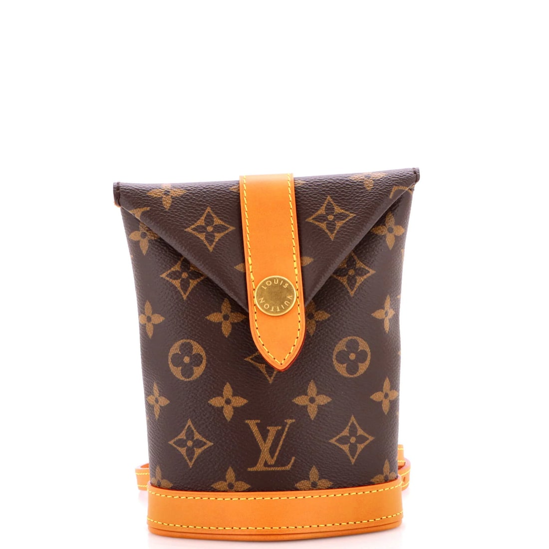 Monogram Canvas Louis Vuitton Envelope Pouch: Monogram Canvas Louis Vuitton Envelope Pouch The Monogram Canvas Louis Vuitton Envelope Pouch boasts a timeless design, featuring the iconic monogram pattern in rich brown canvas. With its classic cro