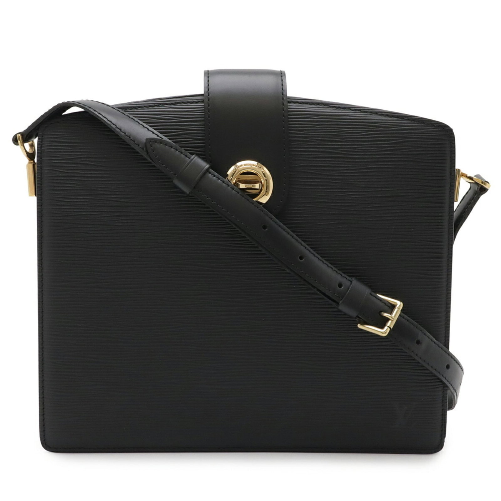 Louis Vuitton Shoulder Bag Epi Leather: Louis Vuitton Shoulder Bag Epi Leather The Louis Vuitton Shoulder Bag Epi Leather boasts sleek, sophisticated design with its classic black color. Made from high-quality Epi leather, this timeless pie