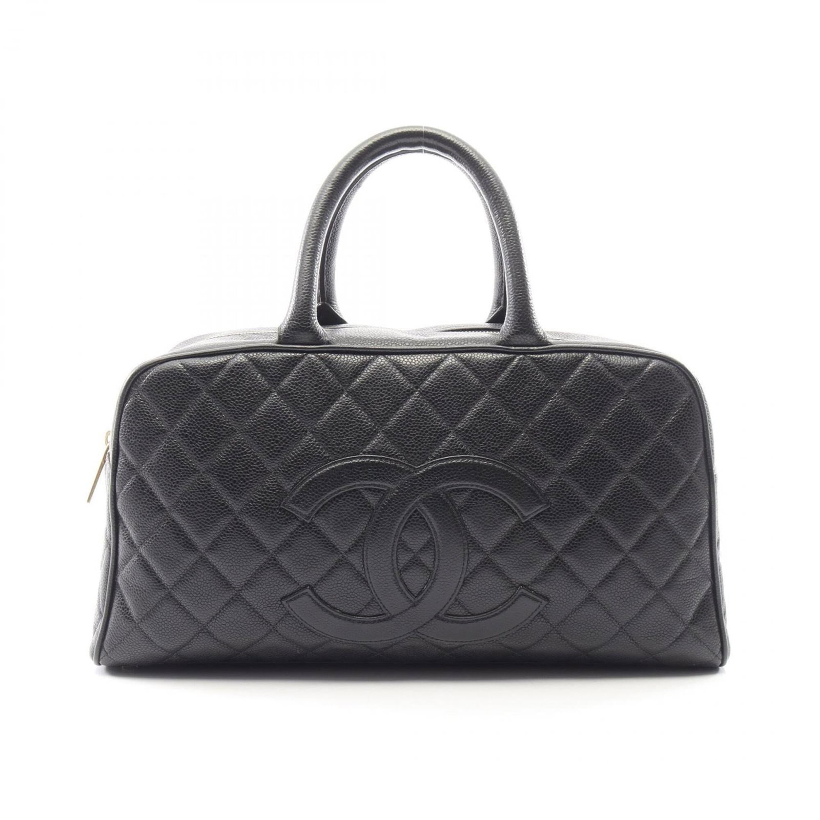Chanel Handbag Grained Calfskin: Chanel Handbag Grained Calfskin Grained Calfskin Chanel Handbag in Black. This Matelasse handbag boasts a classic design with a timeless black finish, complemented by gold hardware for a touch of
