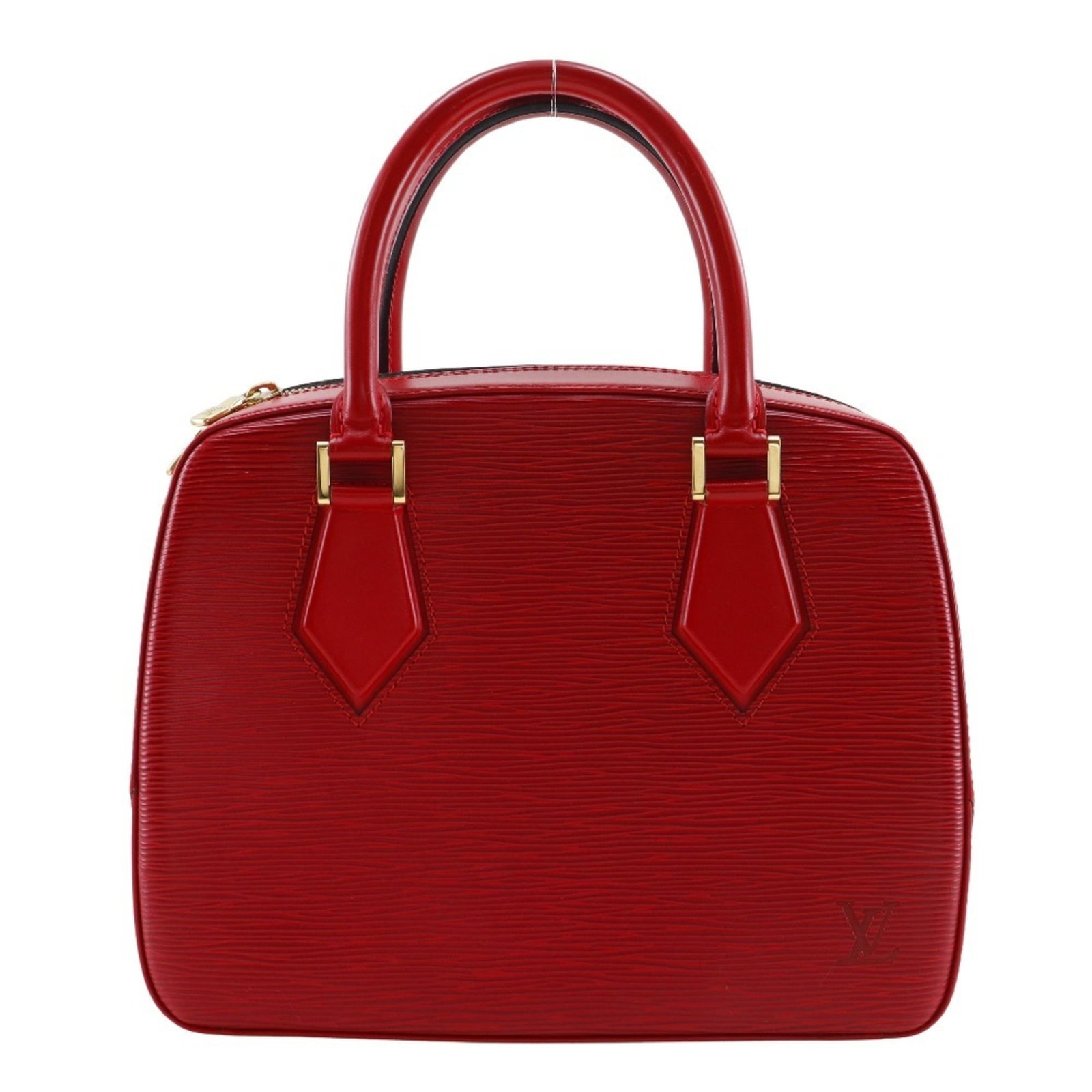 Vuitton Louis Epi Leather Handbag: Vuitton Louis Epi Leather Handbag The Louis Vuitton Epi Leather Handbag boasts sleek, bold red color and sturdy Epi leather construction. With its classic design and convenient zipper closure, this st