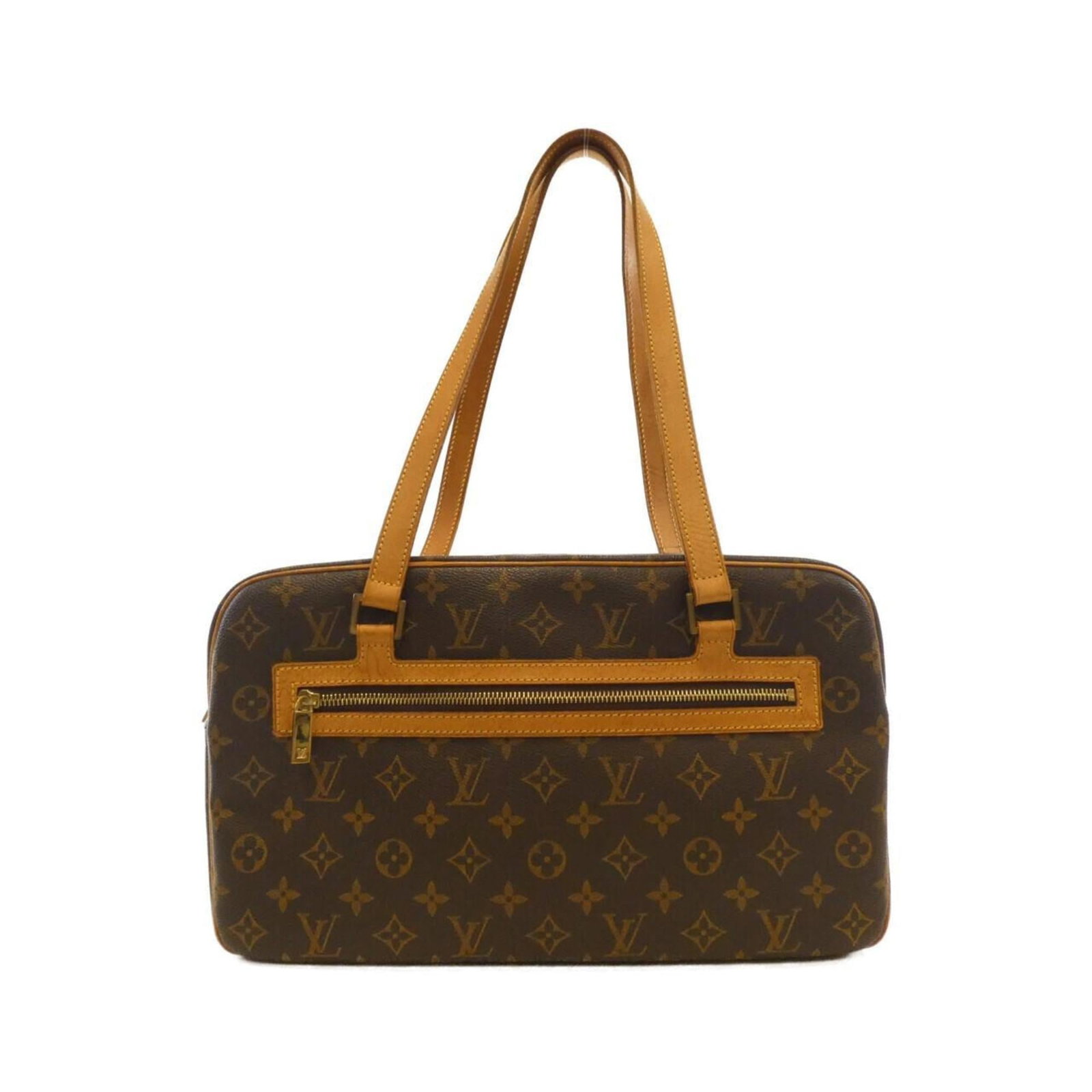 Coated Canvas Shoulder Bag By Louis Vuitton: Coated Canvas Shoulder Bag By Louis Vuitton Coated canvas shoulder bag by Louis Vuitton, featuring the iconic monogram pattern in marron and gold hardware. This stylish bag measures 21cm x 37cm x 11cm