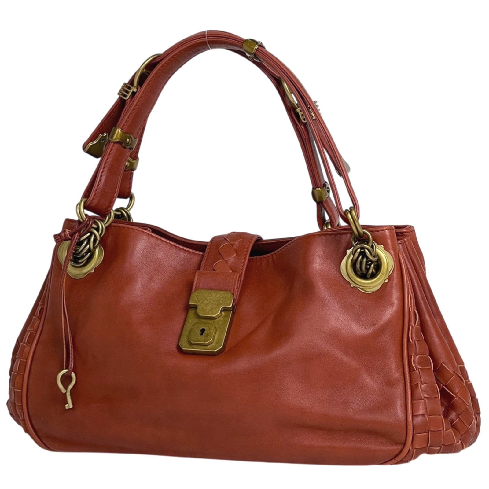 Veneta Leather Bag Shoulder Handbag: Veneta Leather Bag Shoulder Handbag Bottega Veneta's iconic leather bag features a timeless design with clean lines and classic elegance. Made from high-quality brown leather, its structured shape