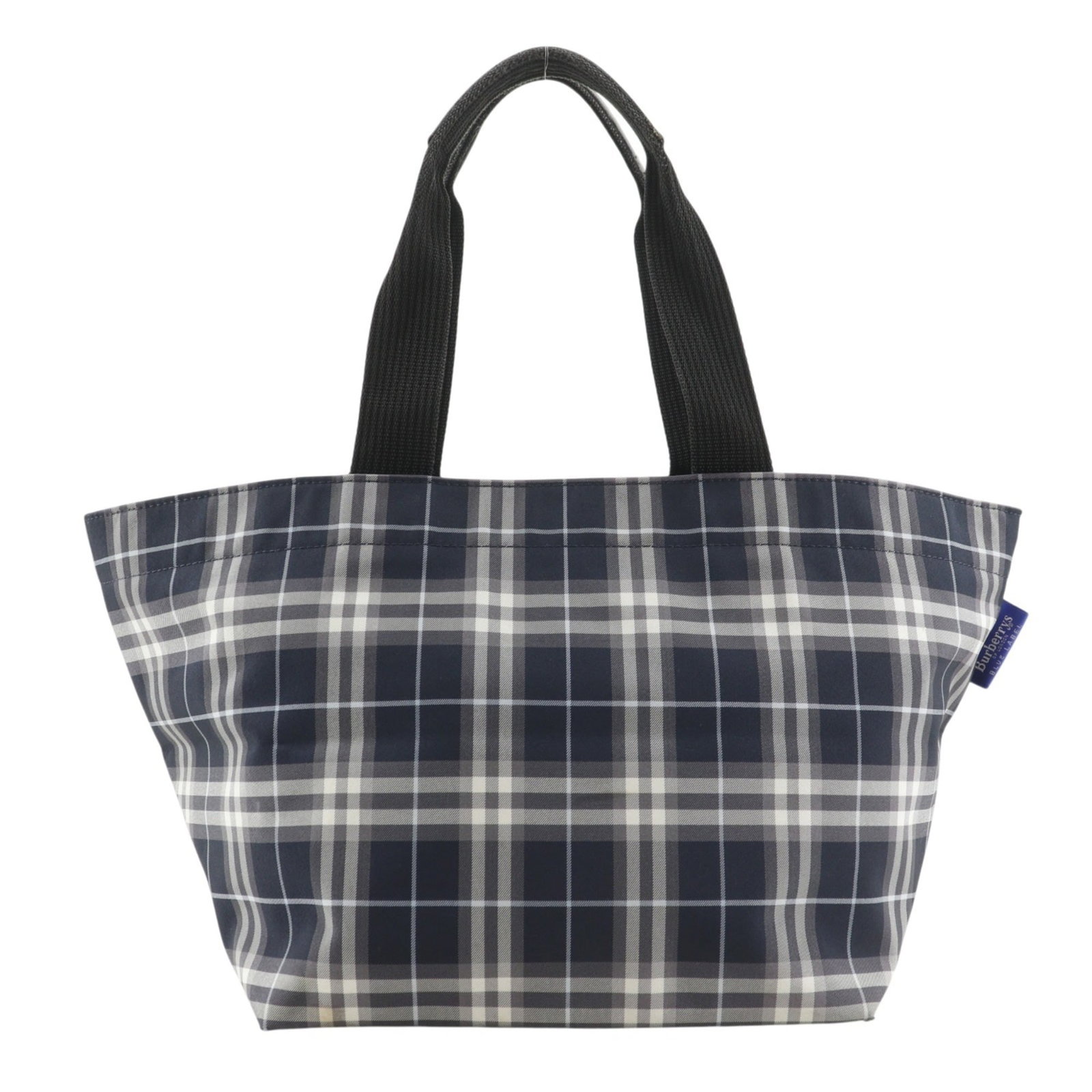 Blue Label Nylon Tote Bag Burberry: Blue Label Nylon Tote Bag Burberry Blue Label Nylon Tote Bag by Burberry, featuring a sleek navy blue and nylon construction. This compact tote measures 24cm x 24cm x 24cm and weighs 380g, making it p