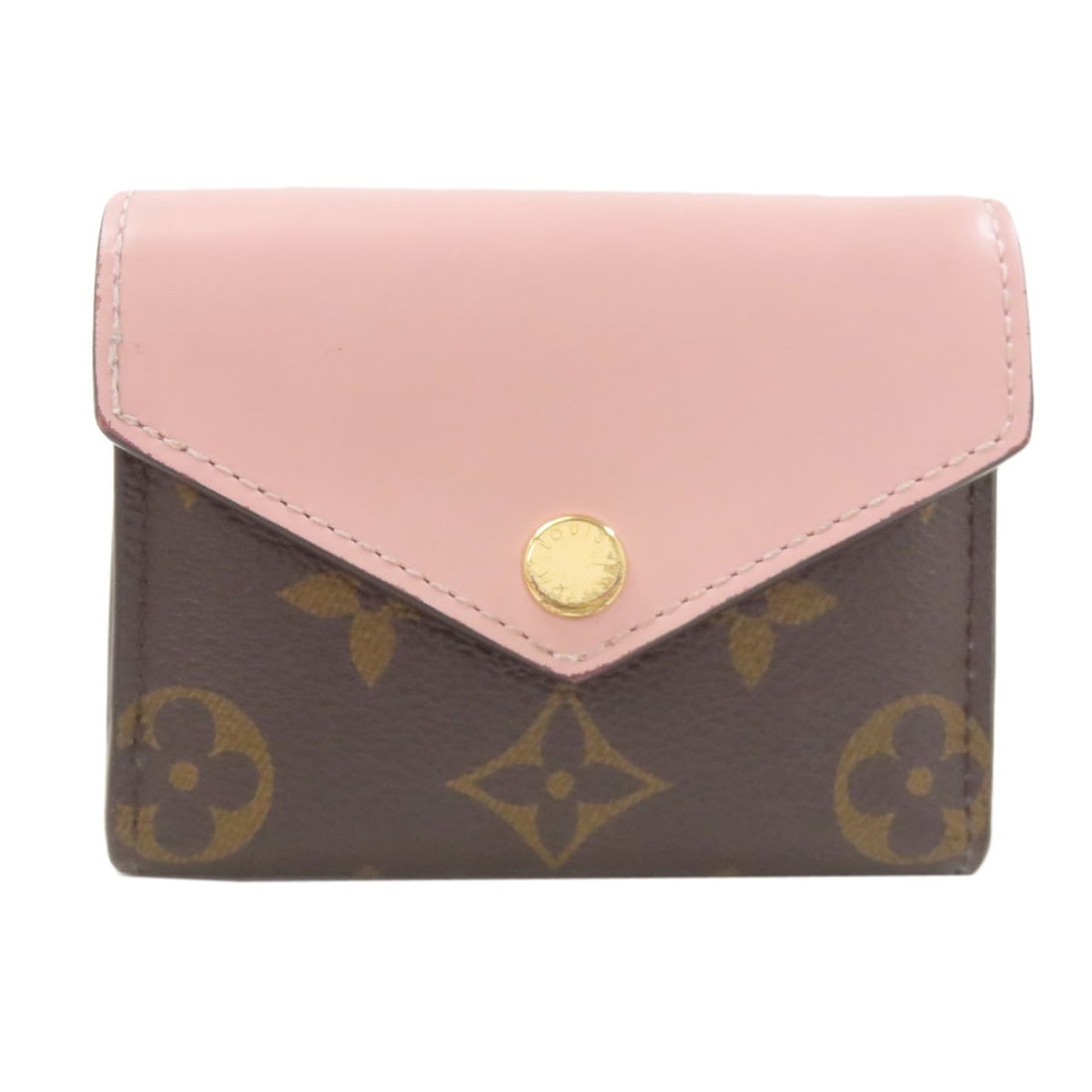 Louis Vuitton M62933 Portefeiulle Zoe Bifold Wallet With Coin Pocket: Louis Vuitton M62933 Portefeiulle Zoe Bifold Wallet With Coin Pocket Pink Monogram Canvas Bifold Wallet with Coin Pocket. This Louis Vuitton M62933 Portefeiulle Zoe features a striking pink exterior, 