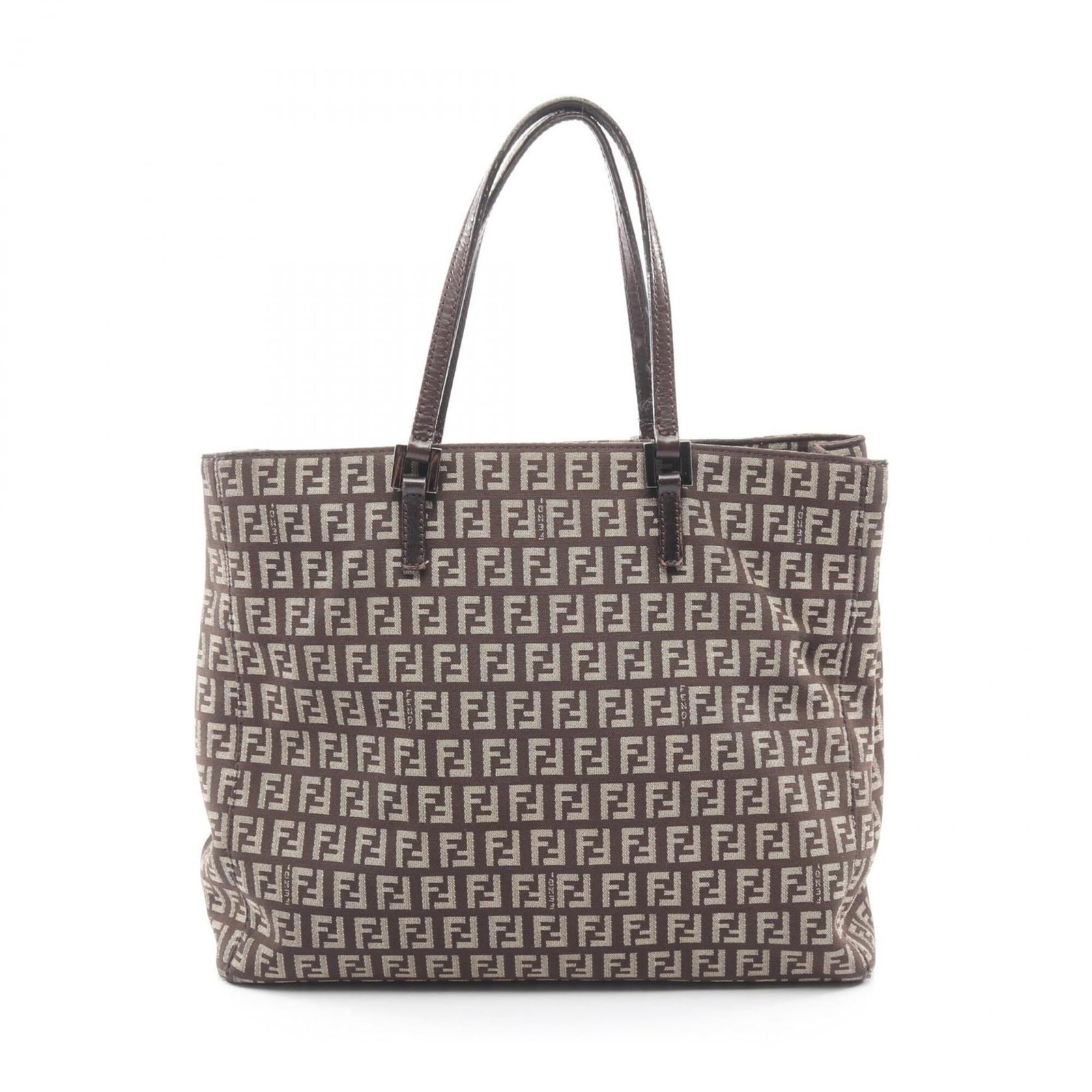 Canvas leather tote bag from Fendi: Canvas leather tote bag from Fendi Canvas leather tote bag from Fendi, featuring a sturdy canvas base and premium leather accents in a natural beige and brown color combination. The classic design mea